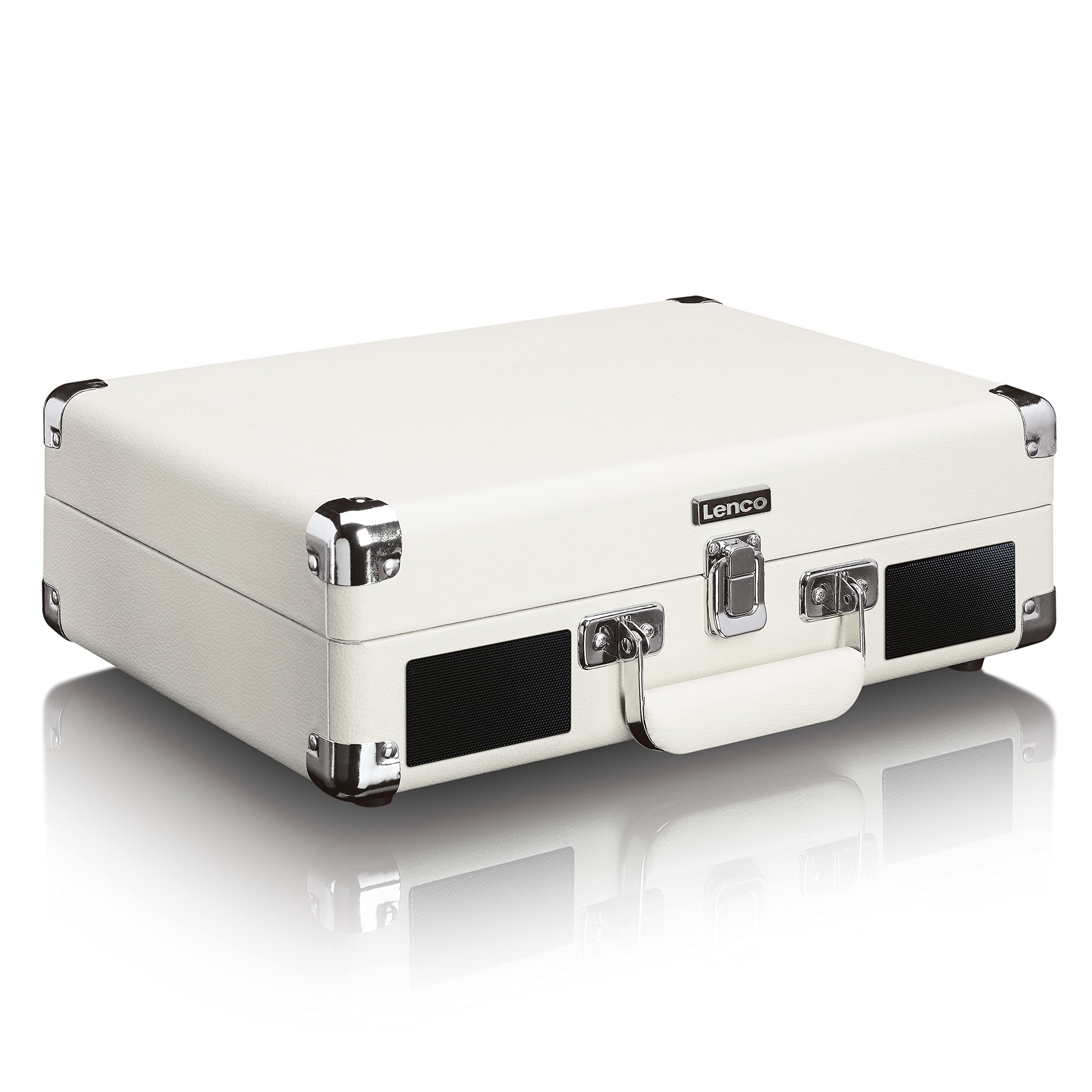 Platine vinyle Lenco Classic Phono TT-115 - platine vinyle portable - Bluetooth - USB - 3 vitesses - enregistrement direct sur USB sans PC - entraînement par courroie - crème