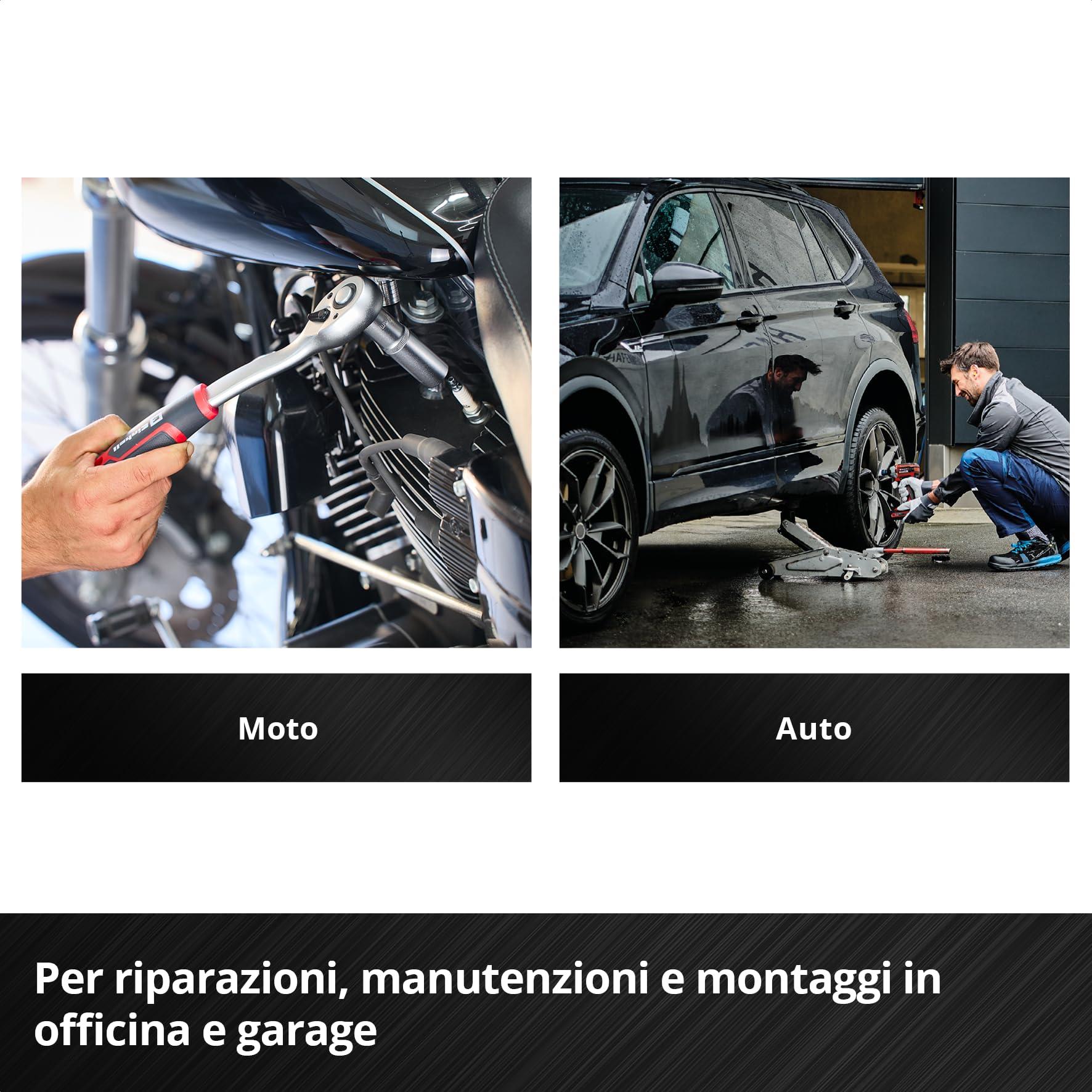 Einhell E-Case inserto portautensili 60 pezzi set di bussole e cricchetto | Cricchetti | bussole per candele | bussole | prolunghe per bussole | giunti cardanici | sistema E-Case