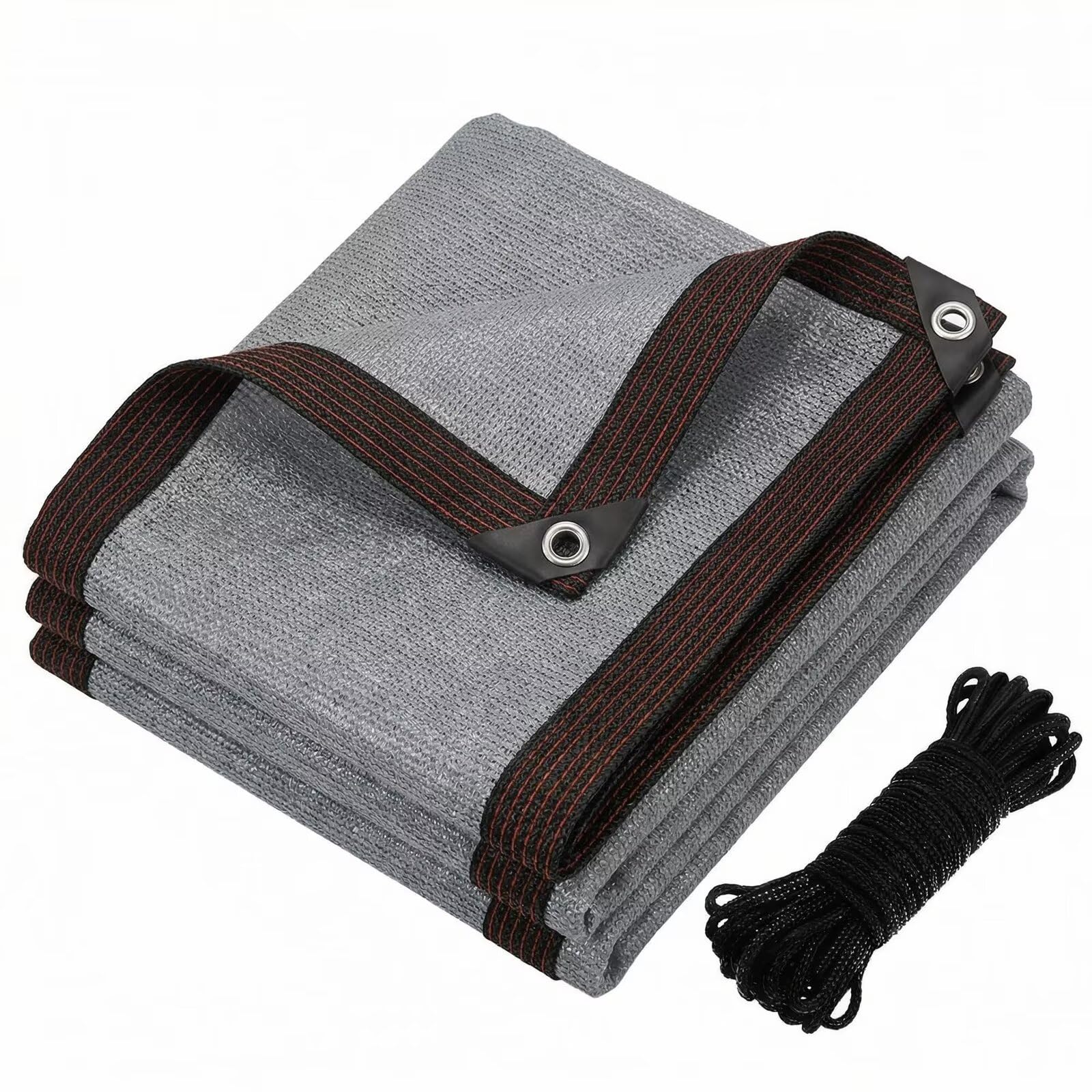 Voile d'ombrage rectangulaire gris de 2,1 x 4,6 m pour terrasse et cour extérieure