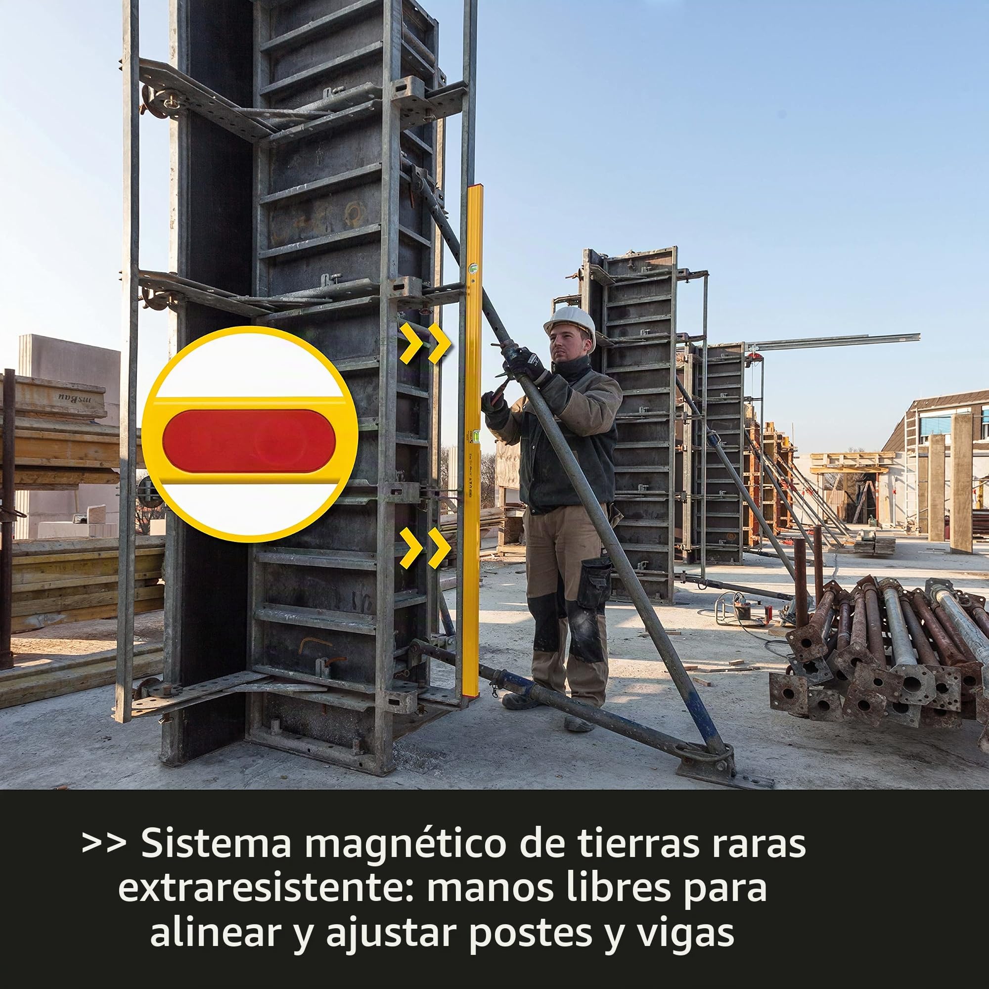 Nivel de burbuja magnético Stabila 80 ASM de 30 cm.
