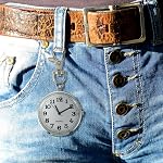 HEMOBLLO Quartz Watches Carabiner FOB Watches for Nurse Doctor Brooch Watch Round Hanging Watch for Decor
