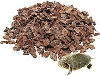 BNOSDM Reptile Pine Bark Substrate 17oz Tortoise Bedding for Habitat Natural Flat Cork Wood Bulk Terrarium Reusable Bark Pieces for Lizard, Crested Gecko, Spider, Chameleon, Ball Python, Tree Frog