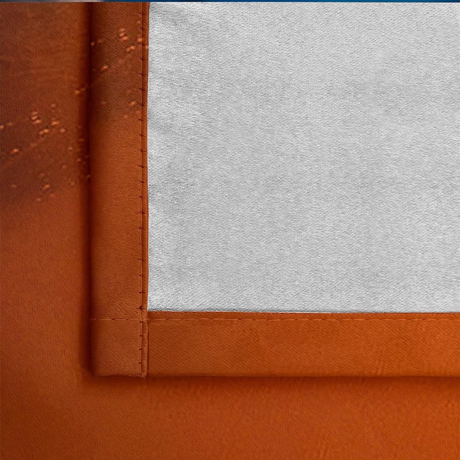 Wycian Tüe Vorhang Vorhänge Blau Orange 2 Er Polyester Sonnenuntergang Meer H244 X B107Cm für Schlafzimmer