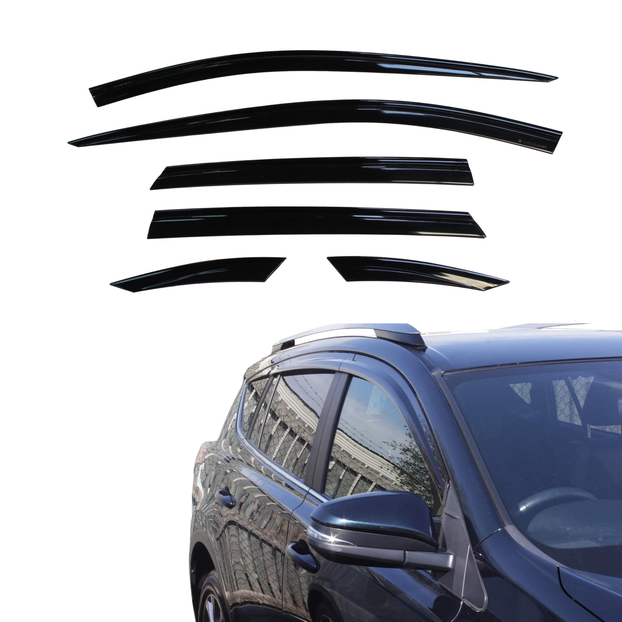 Wind Deflectors Set for Toyota Rav4 2013-2018 (6 pieces)