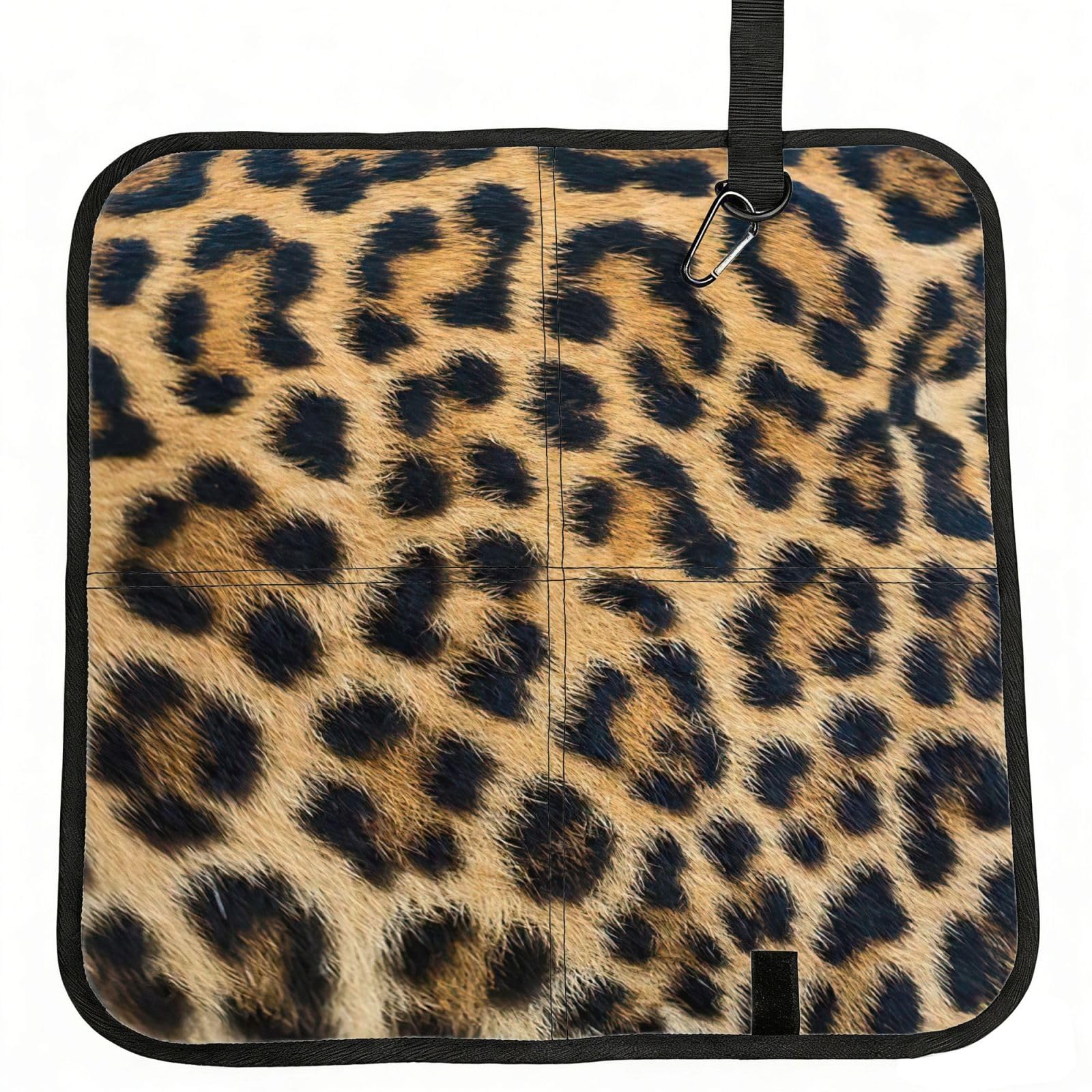 bghdfa Rough Leopard Print Print Outdoor Sitting Mat Waterproof Oxford Cloth Seat Cushion Folding Foam Camping Seat For Picnic