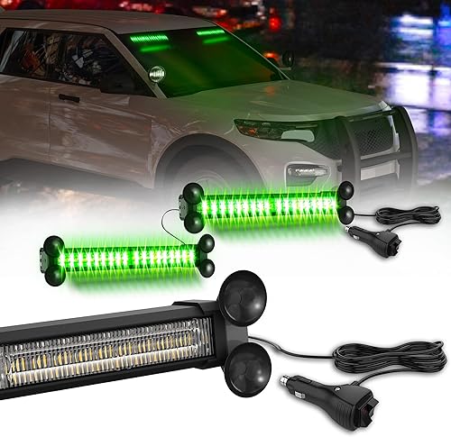 Barra de luces de aviso de tráfico estroboscópicas LED de emergencia WINECO, luz de advertencia de peligro de seguridad para parabrisas de