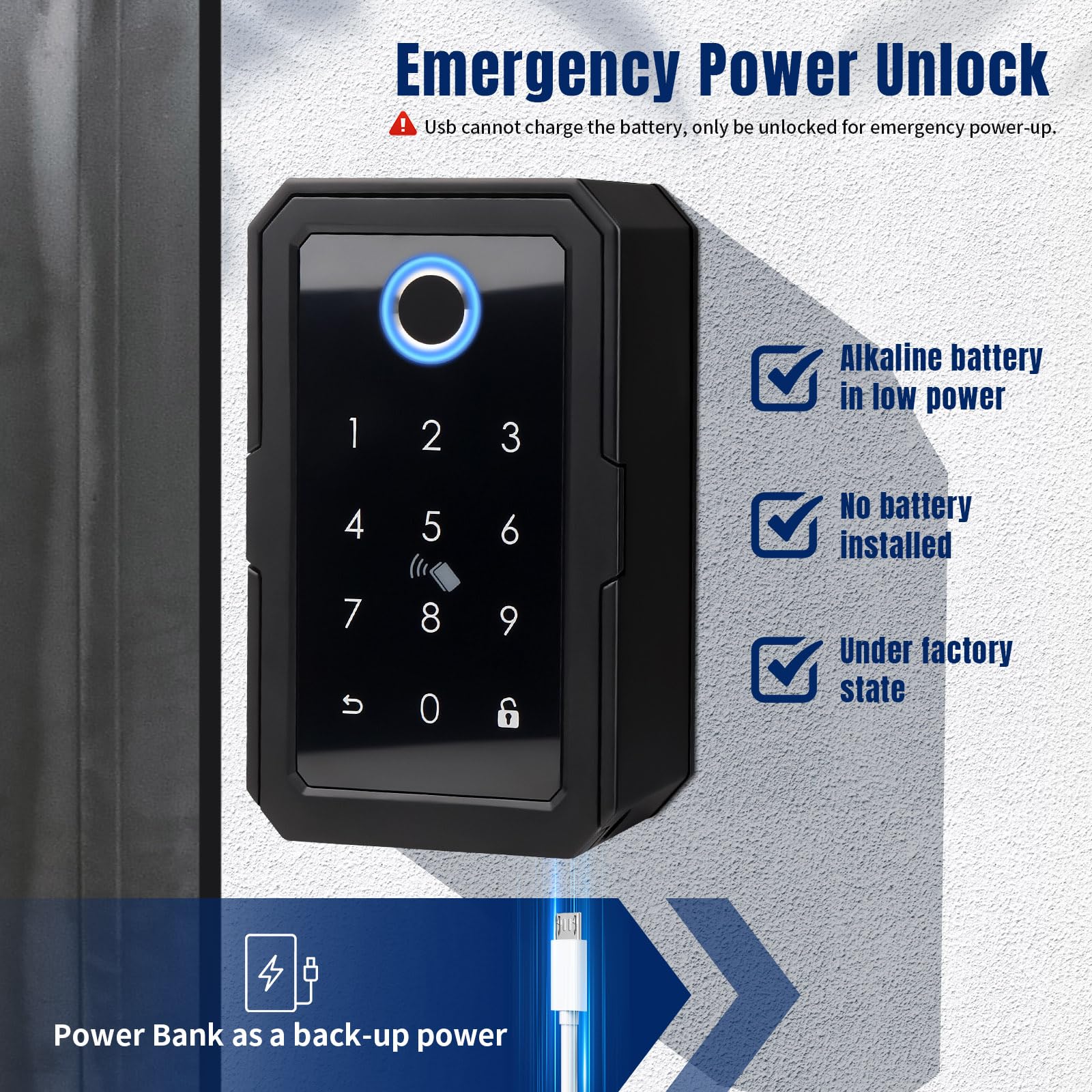 LOQRON Smart Key Lock Box TTLock APP Wireless Smart Lockbox for House Key Outdoor for Airbnb Hosts, Realtor