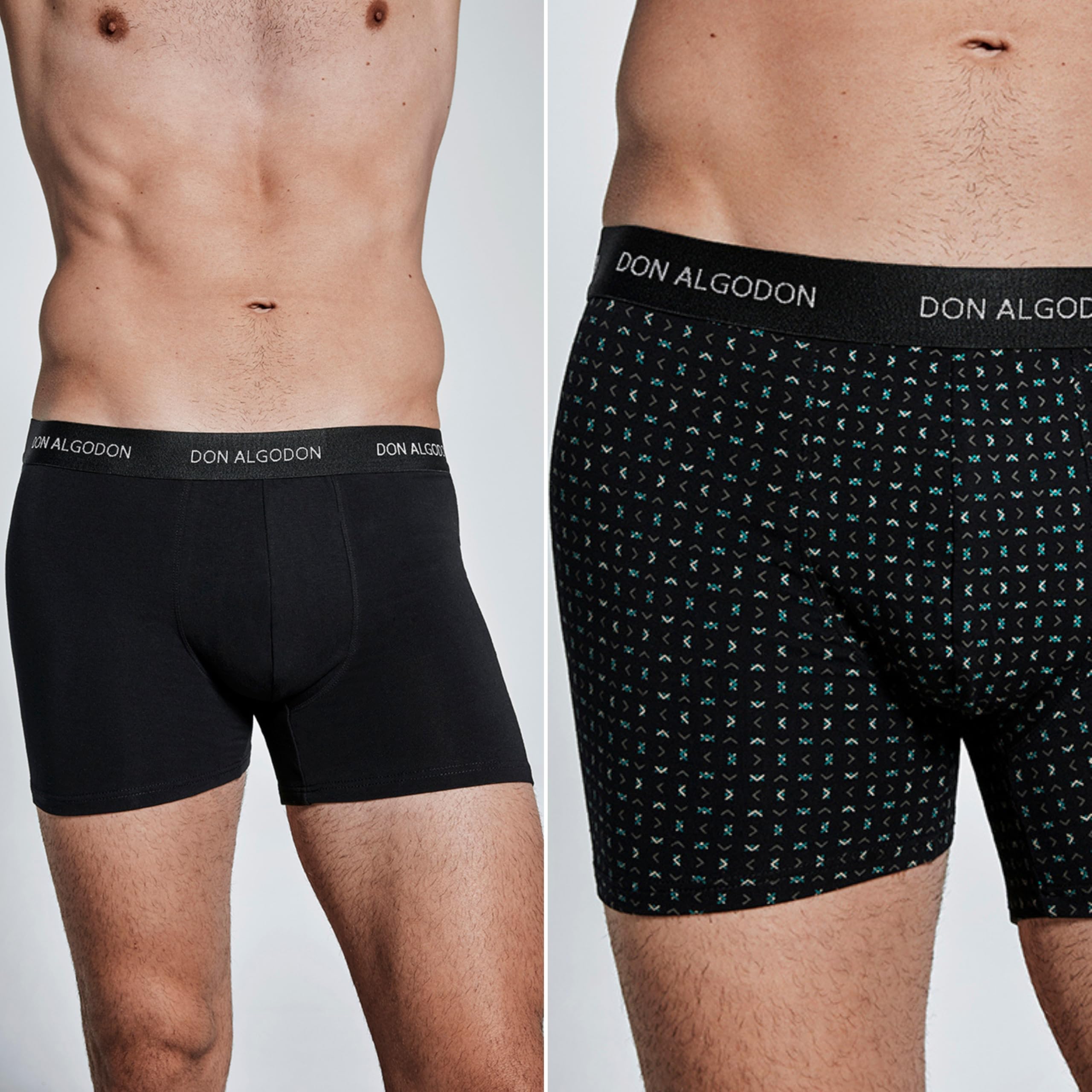 DON ALGODON Pack 6 Bóxers Hombre Algodón Premium - Calzoncillos Boxer Suaves y Transpirables - Ropa Interior Cómoda con Cintura Elástica