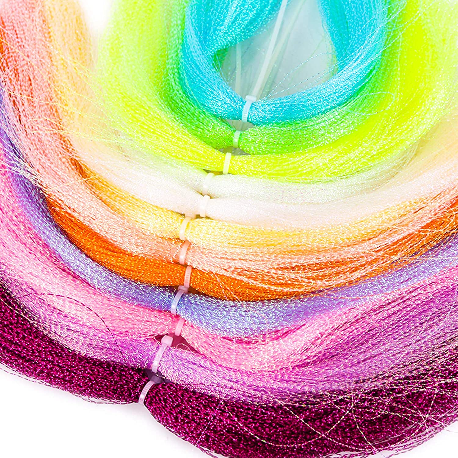 MAXIMUMCATCH Maxcatch Crystal Flash Fly Tying Materials Flashabou Tinsel Fishing Flies Making Kit 12 Colors