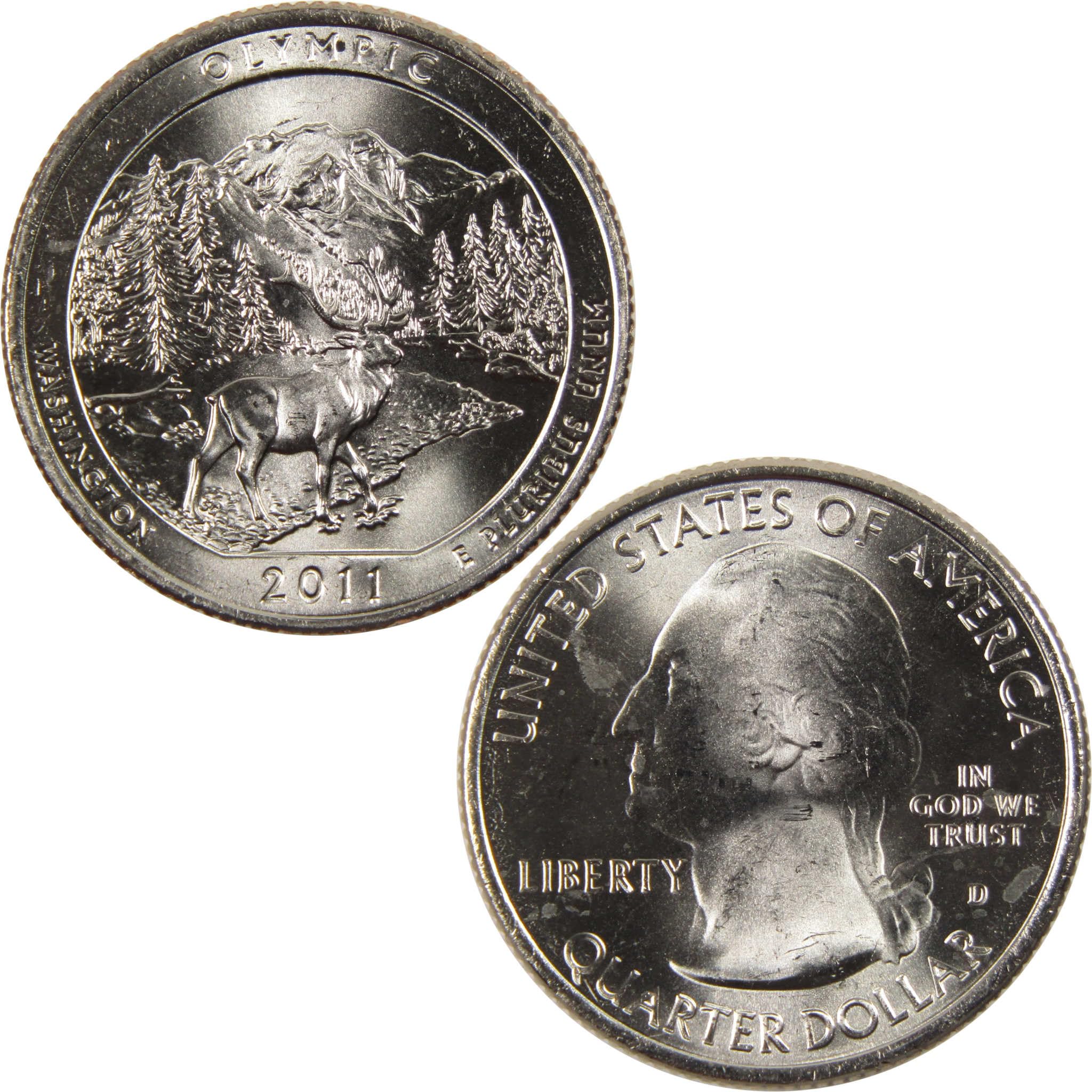 2011 D Olympic National Park Quarter Clad Uncirculated 25c Coin