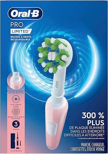 Miniatura 15 de Oral-B Pro Limited - Cepillo de dientes eléctrico con (2) cabezales de cepillo, recargable, color negro