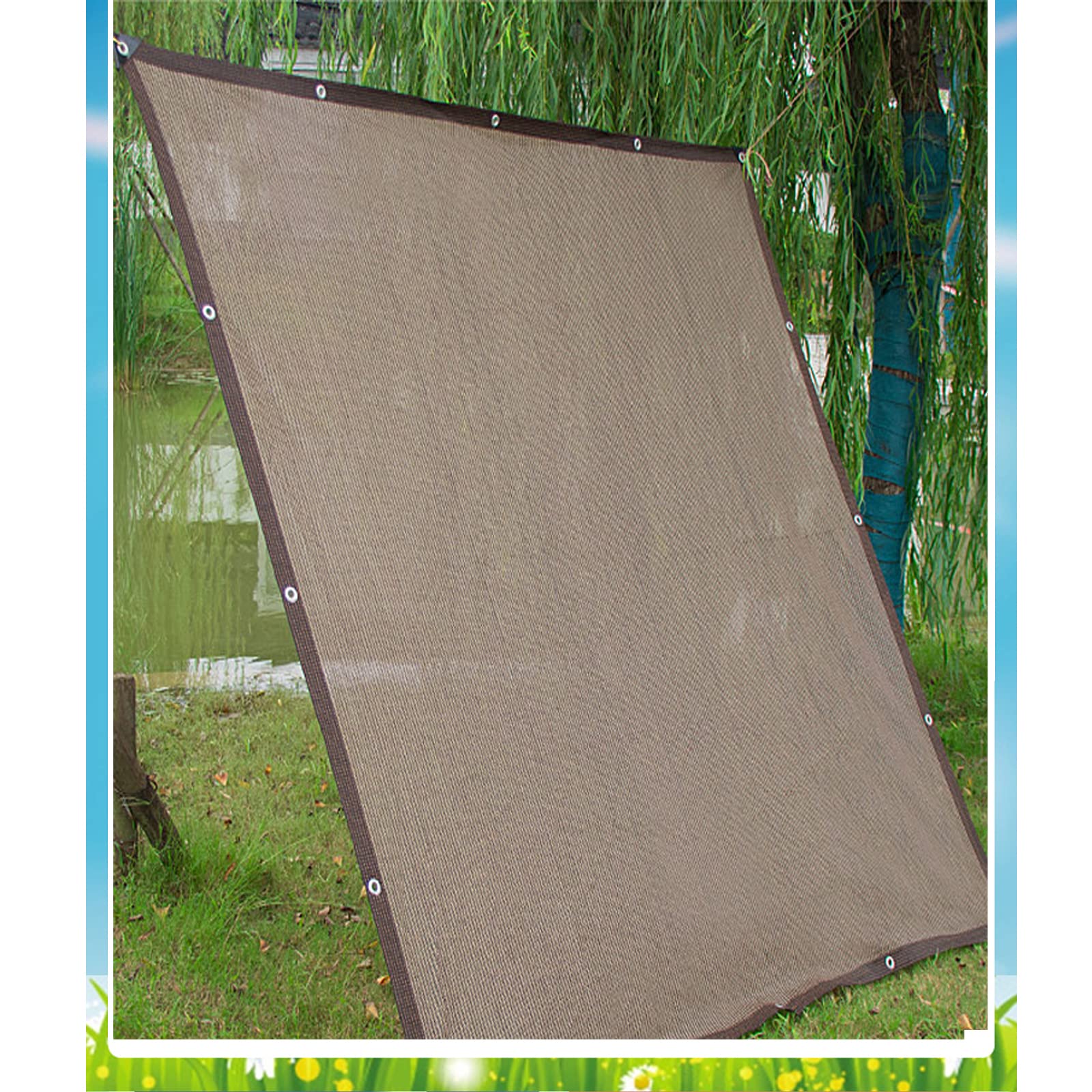 Red de Sombra Marrón Sombra Solar Malla Rectangular/Cuadrada,Toldo Vela de Sombra con Ojales,90% Malla Sombreadora de Bloque UV Pantalla de Privacidad para Patio Jardín (3x10m)