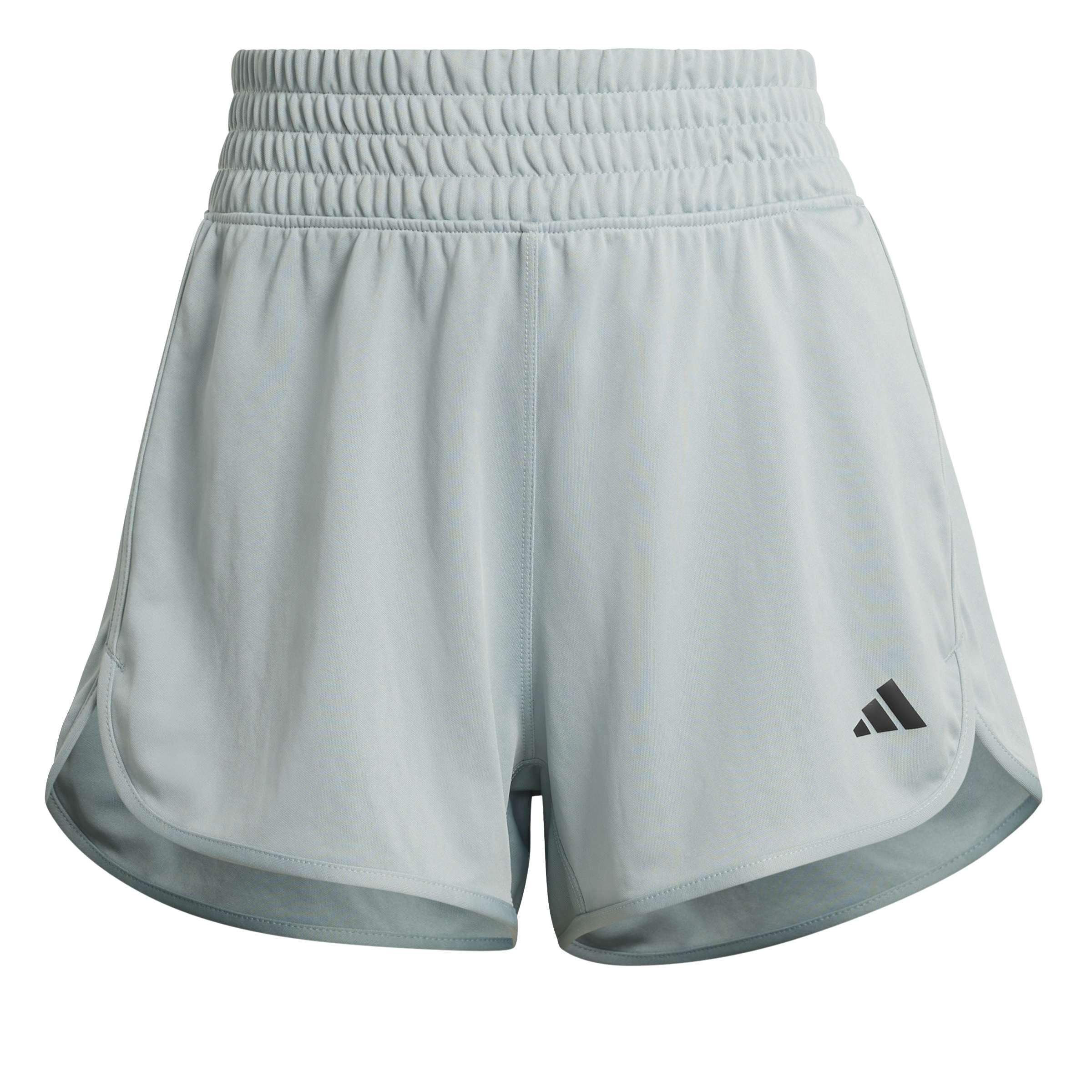 adidas Women's Pacer Essentials Knit High-Rise Shorts, Wonder Sage/White, XL 5 inch