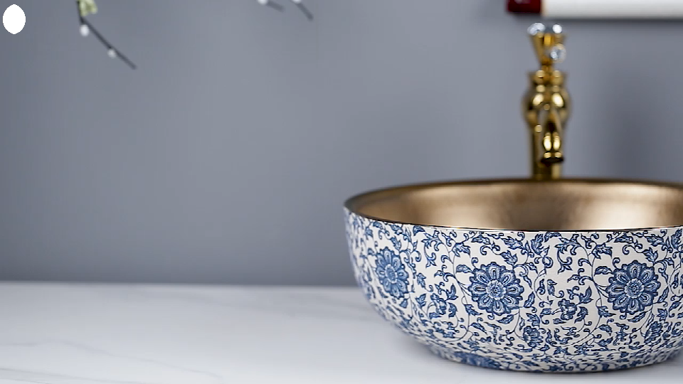 Robinet De Lavabo Design Doré - Einhandmischer Moderne, Or Brossé, HOMWORD