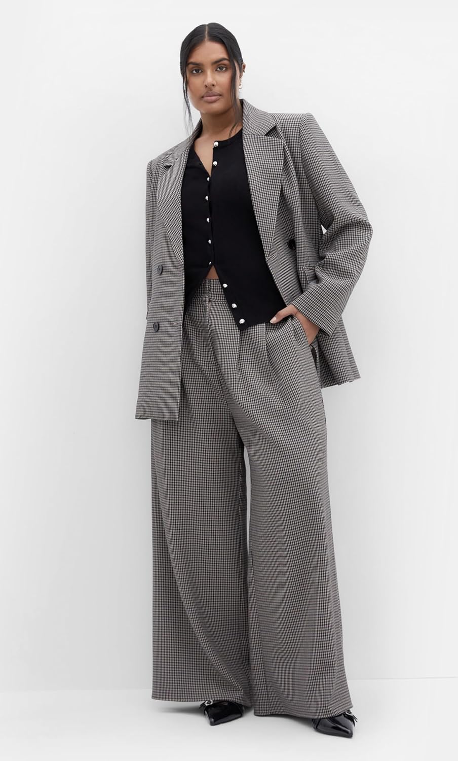 City Chic Women's Plus Size Jacket - Tiana Plaid - Image 6