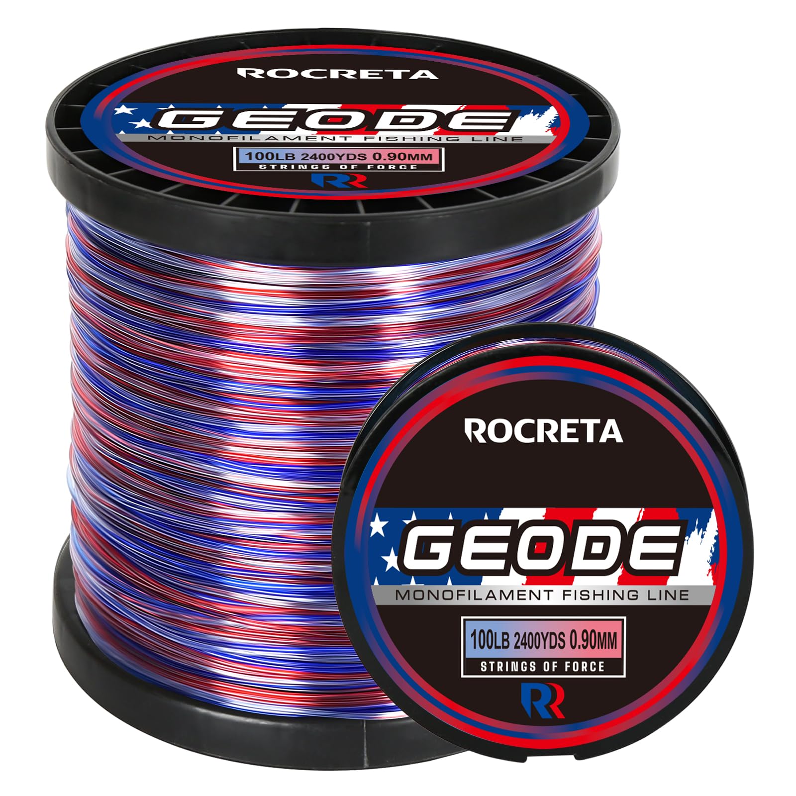 Geode Monofilament Fishing Line - Premium Resistant Nylon Mono Fishing Line 3-100lb - Superior Freshwater &amp; Saltwater Mono Leader Materials 500/1200/2400yds