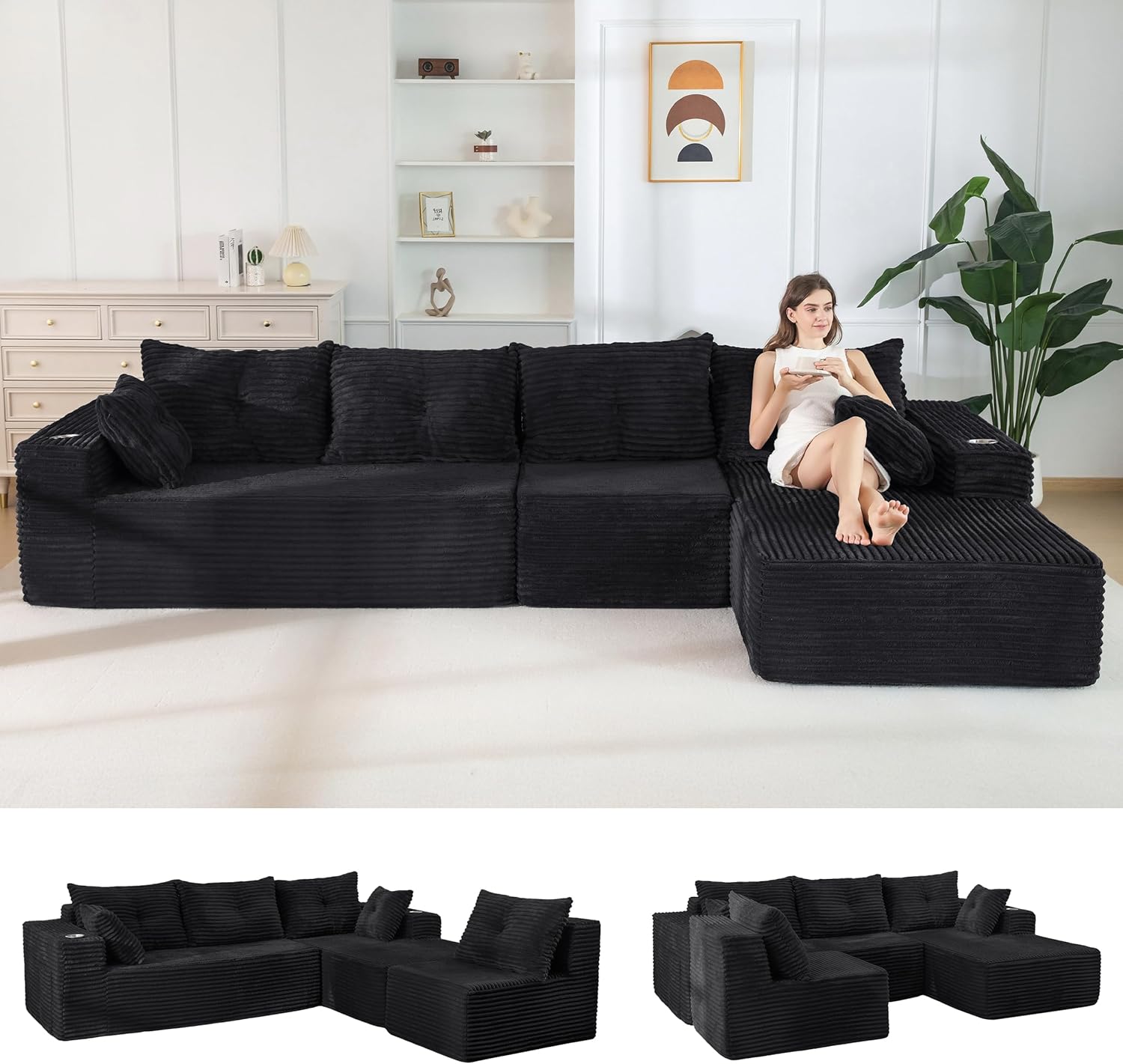 3 Seater+ Right Facing Chaise