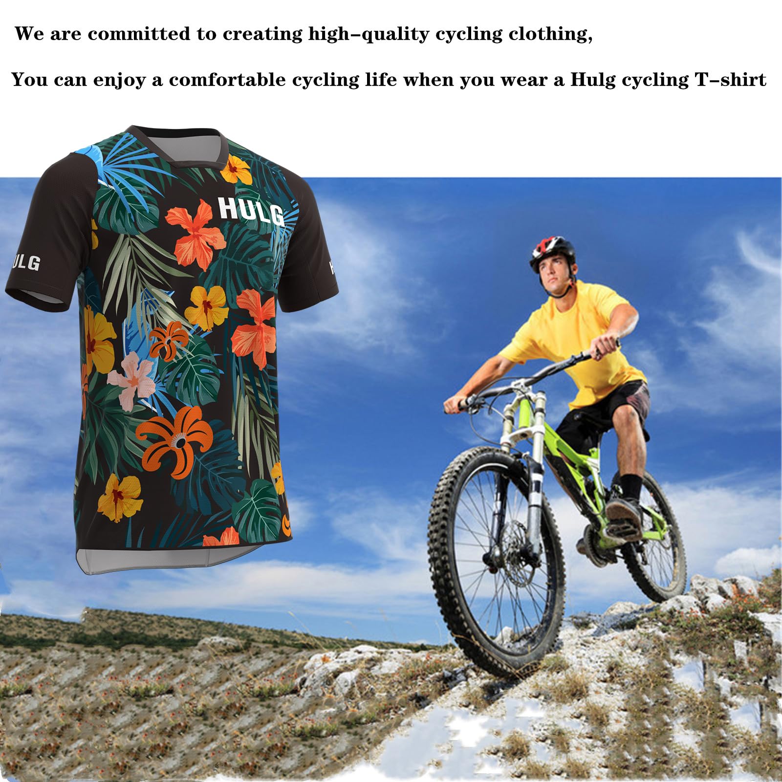 Maglia Da MTB,Maglia MTB Traspirante Ad Asciugatura Rapida Per Mountain Bike,T-shirt Da Corsa Motocross BMX