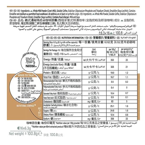 Miniatura 2 de Nescafe Dolce Gusto Cortado Espresso Macchiato Pods 16 por paquete