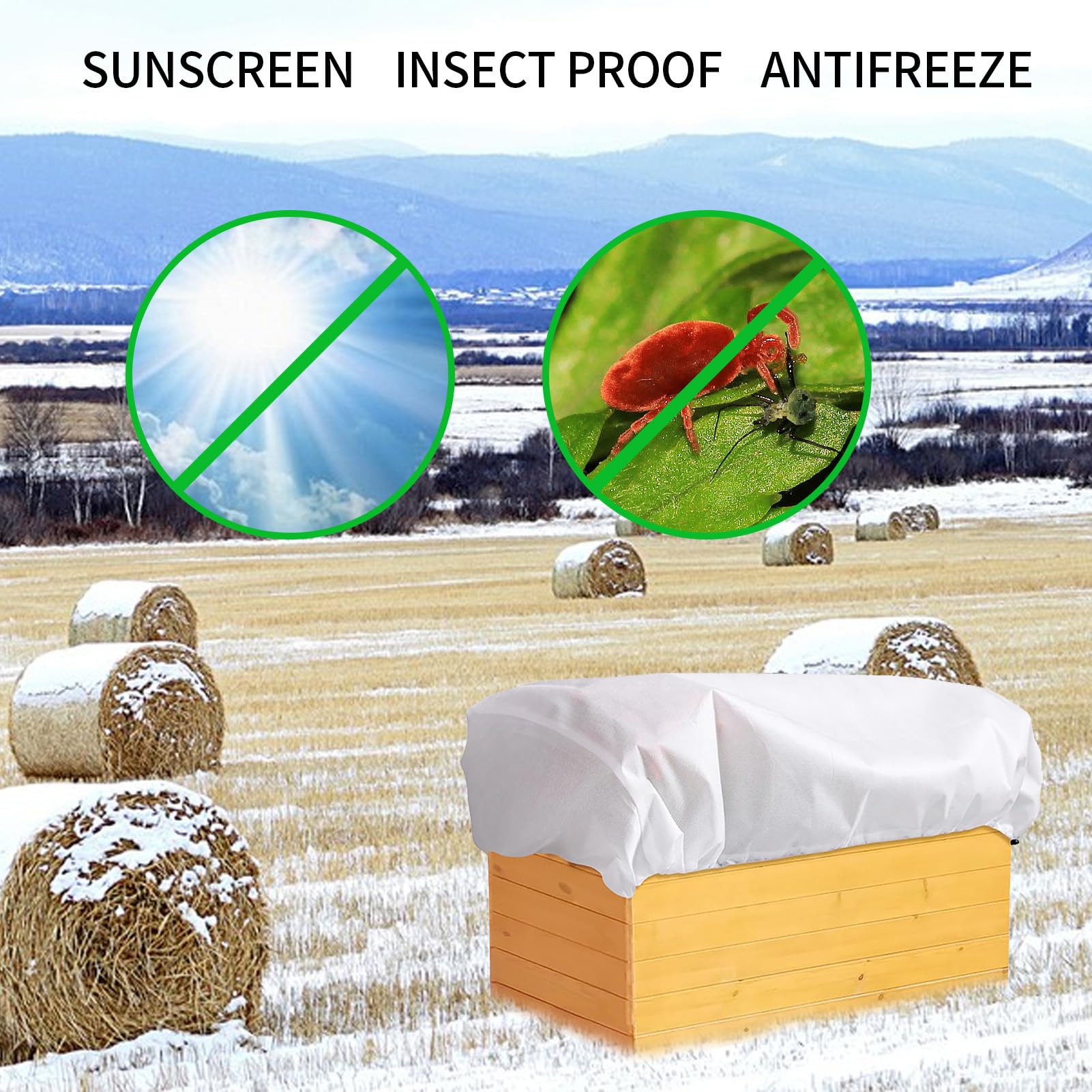 HFEHSKJ 2 Pcs Winter Plant Covers Freeze Protection, Rectangular Planter Box Plant Covers, Plant Frost Blanket with Drawstring, Planter Frost Covers Bags for Balcony Plant Flower (Green