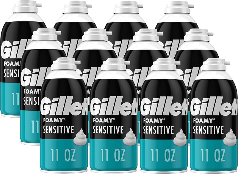 Foamy Shaving Cream, Sensitive Skin, 11 Ounce (Pack of 12)