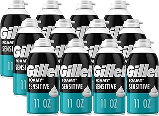 Gillette Crema de afeitar espumosa, piel sens...