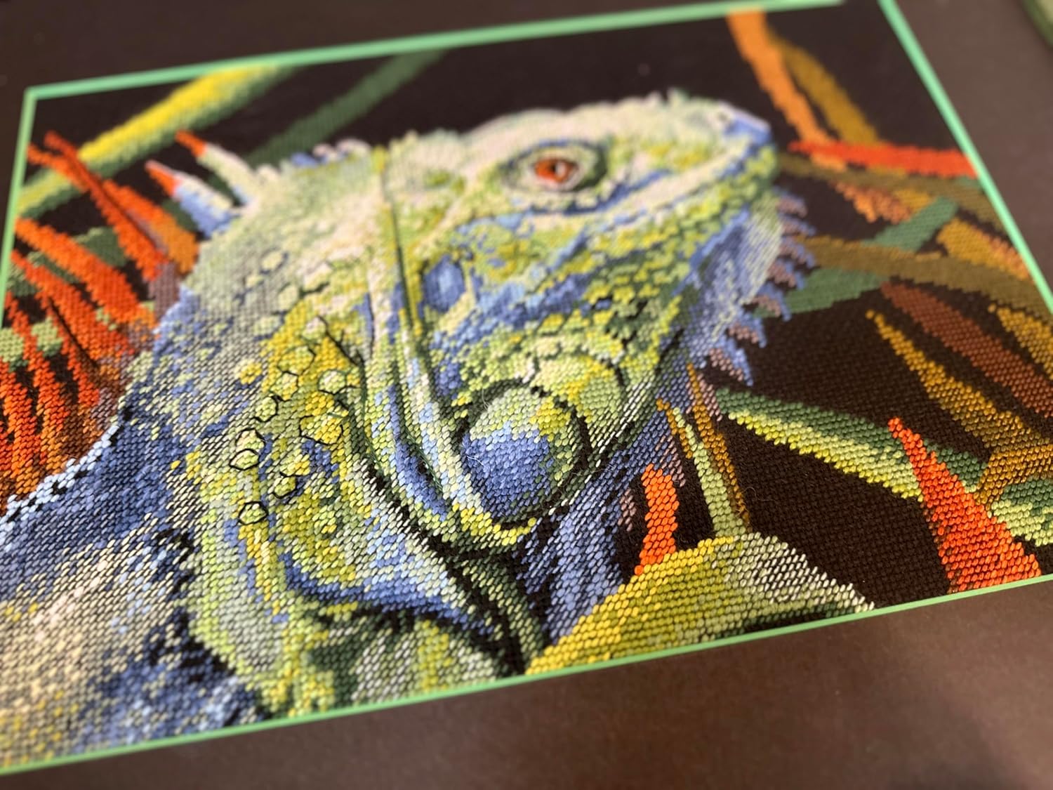 RIOLIS Counted Cross Stitch kit 2192 Iguana, By the yard