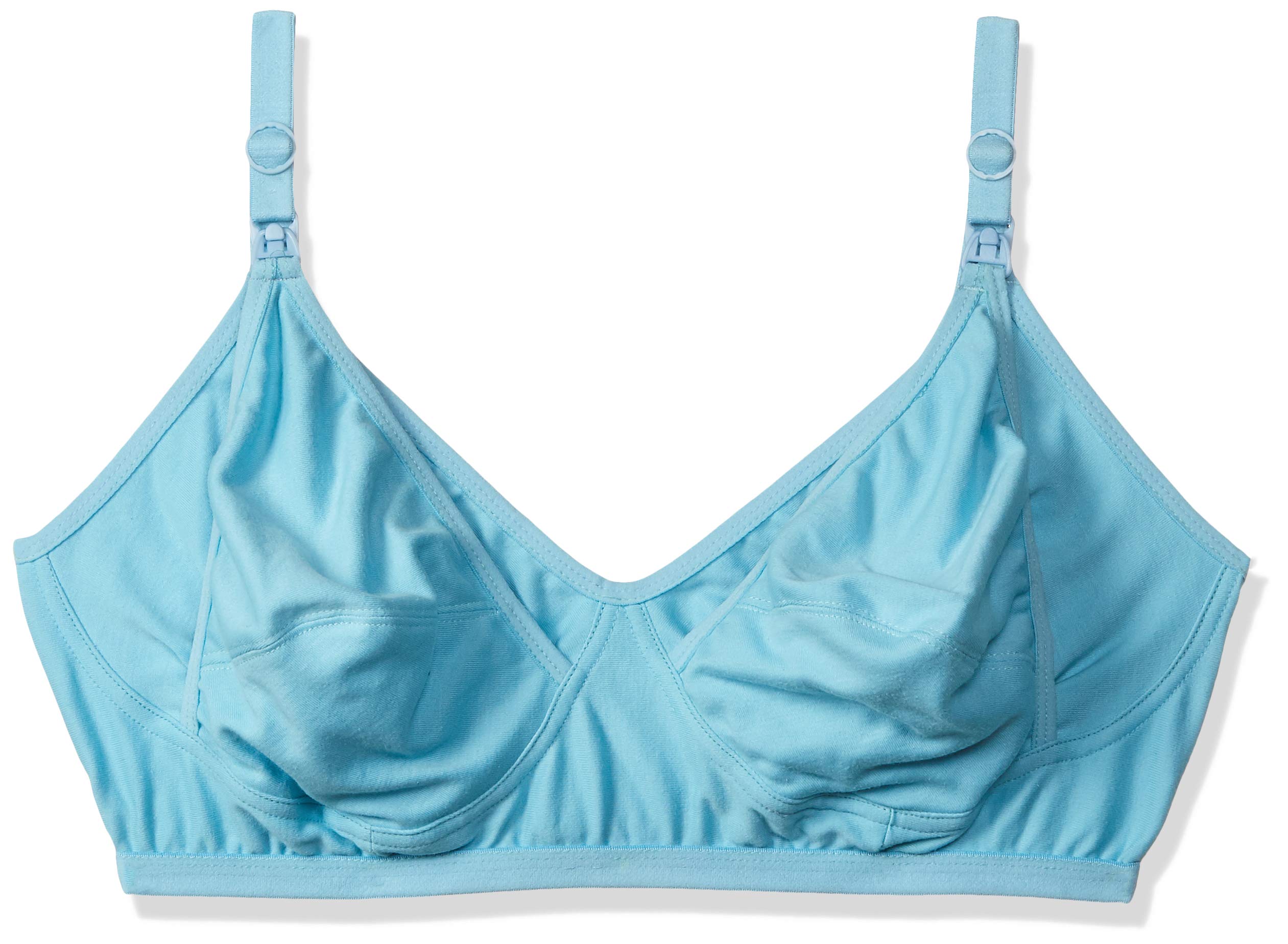 fabme Women's Cotton Non Padded Wire Free Maternity Bra Green-picture-11