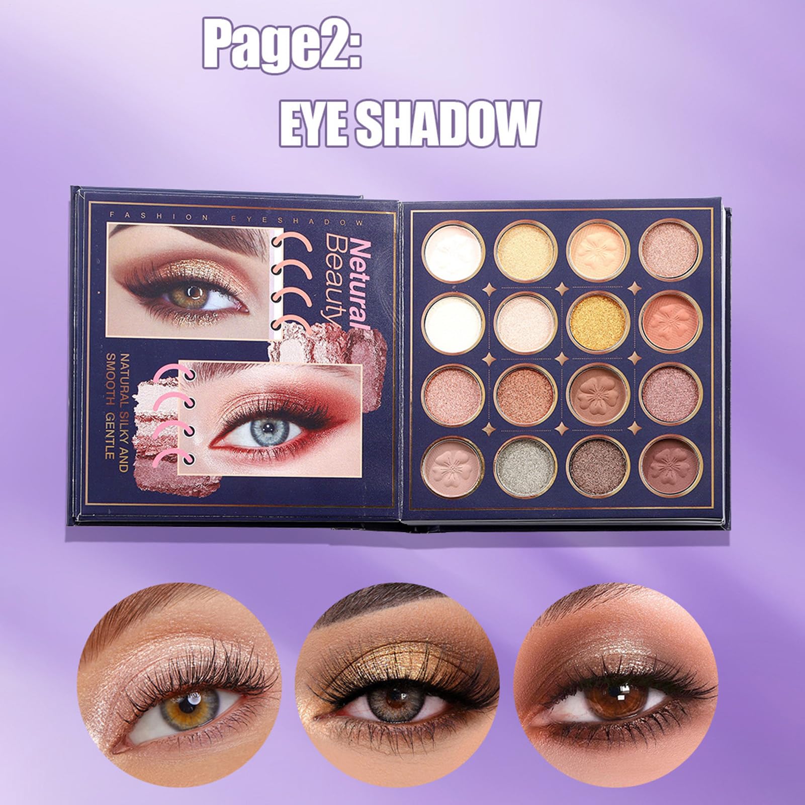 Palette Trucco Fard Correttore Sfumabile | Palette di Trucco con Polvere per Contorno e Ombretti Per Viso Occhi Labbra Donne Ragazze San Capodanno Matrimonio