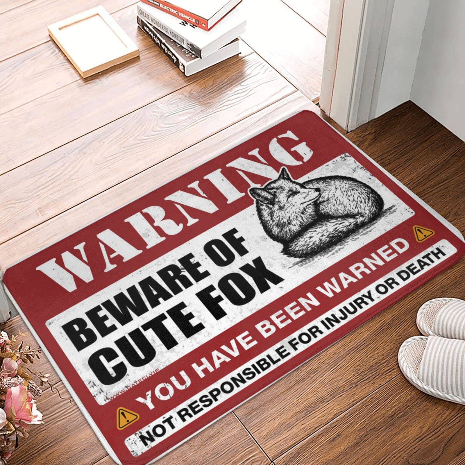 Tapis de salle de bain de ferme renard mignon absorbant 65x90cm