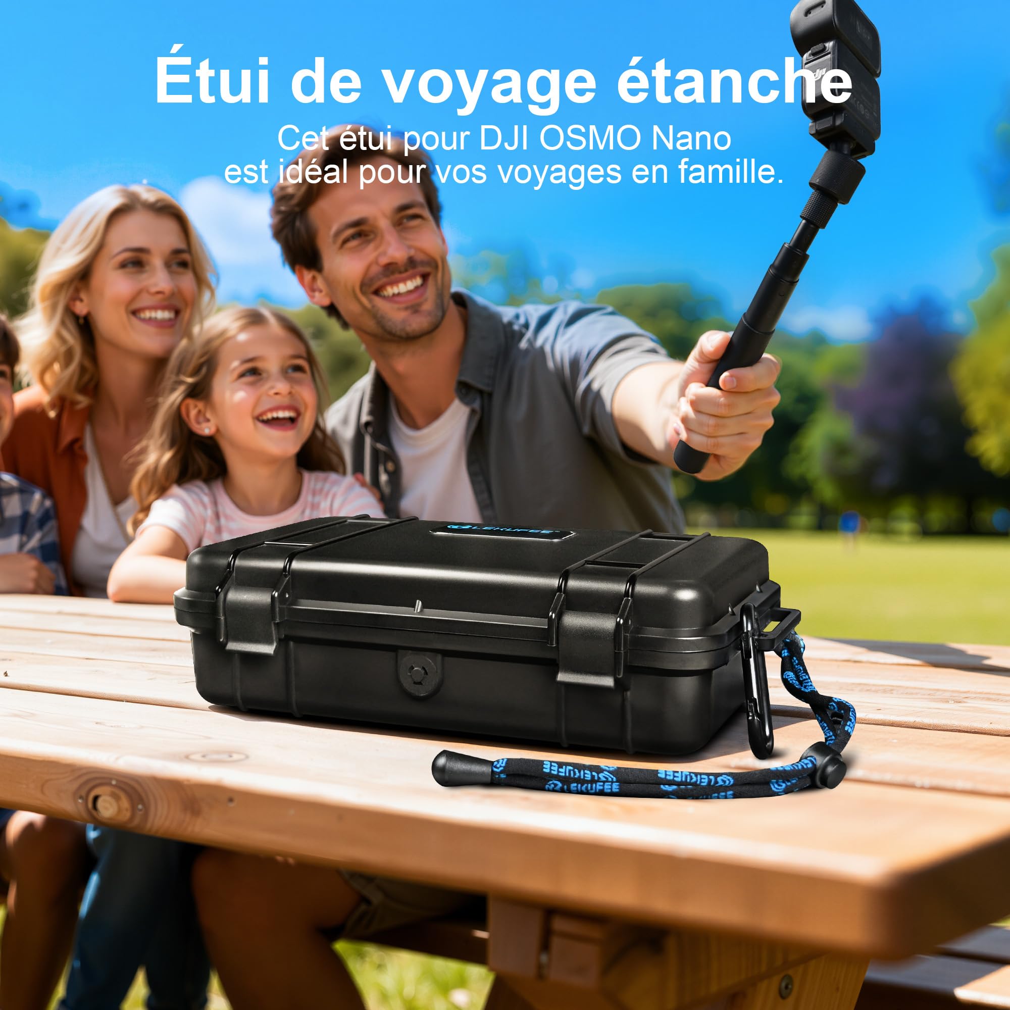 LEKUFEE Étui Rigide de Voyage étanche pour DJI Osmo Nano Bundle Standard et Accessoires (Sac et étui Uniquement)