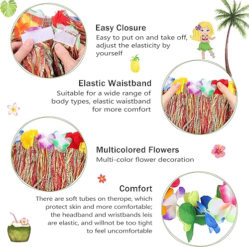 Miniatura 10 de Conjunto de disfraz hawaiano de 118in para niñas