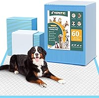 YOPETKI 60ct Extra Large 28x34" Super Absorbent Dog Pee Pads - Leak-Proof Puppy Training Pads for Dogs, Cats & Pets