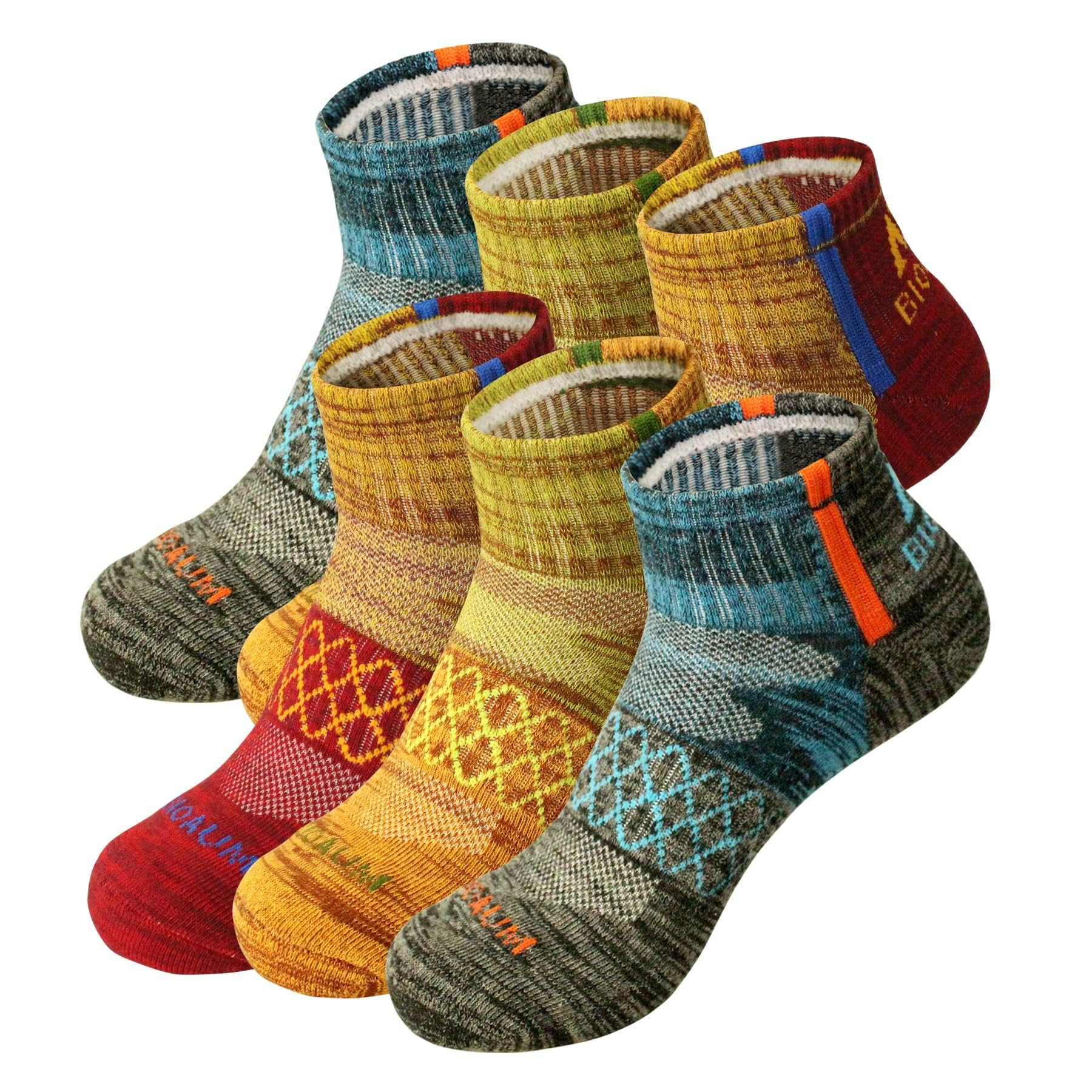 BIOAUM Herren-Sportsocken – 6 Paar Baumwollsocken in Knöchellänge zum Laufen, Trainieren und Arbeiten