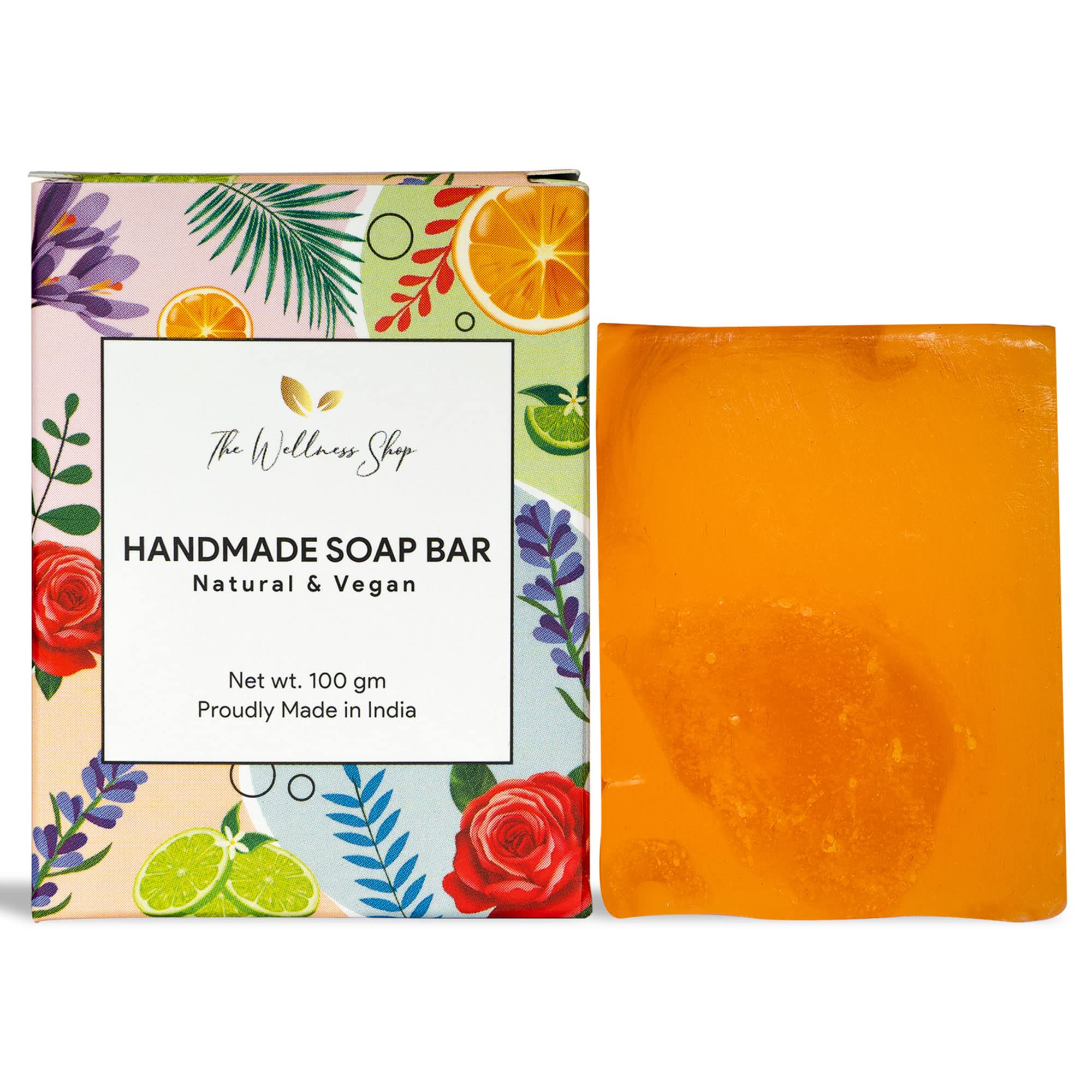 The Wellness Show Handmade Papaya Soap 100g – Natural Skin Brightening & Exfoliating Bar – Cold Process, Vegan & Chemical-Free – Face & Body Cleanser for Glowing Skin