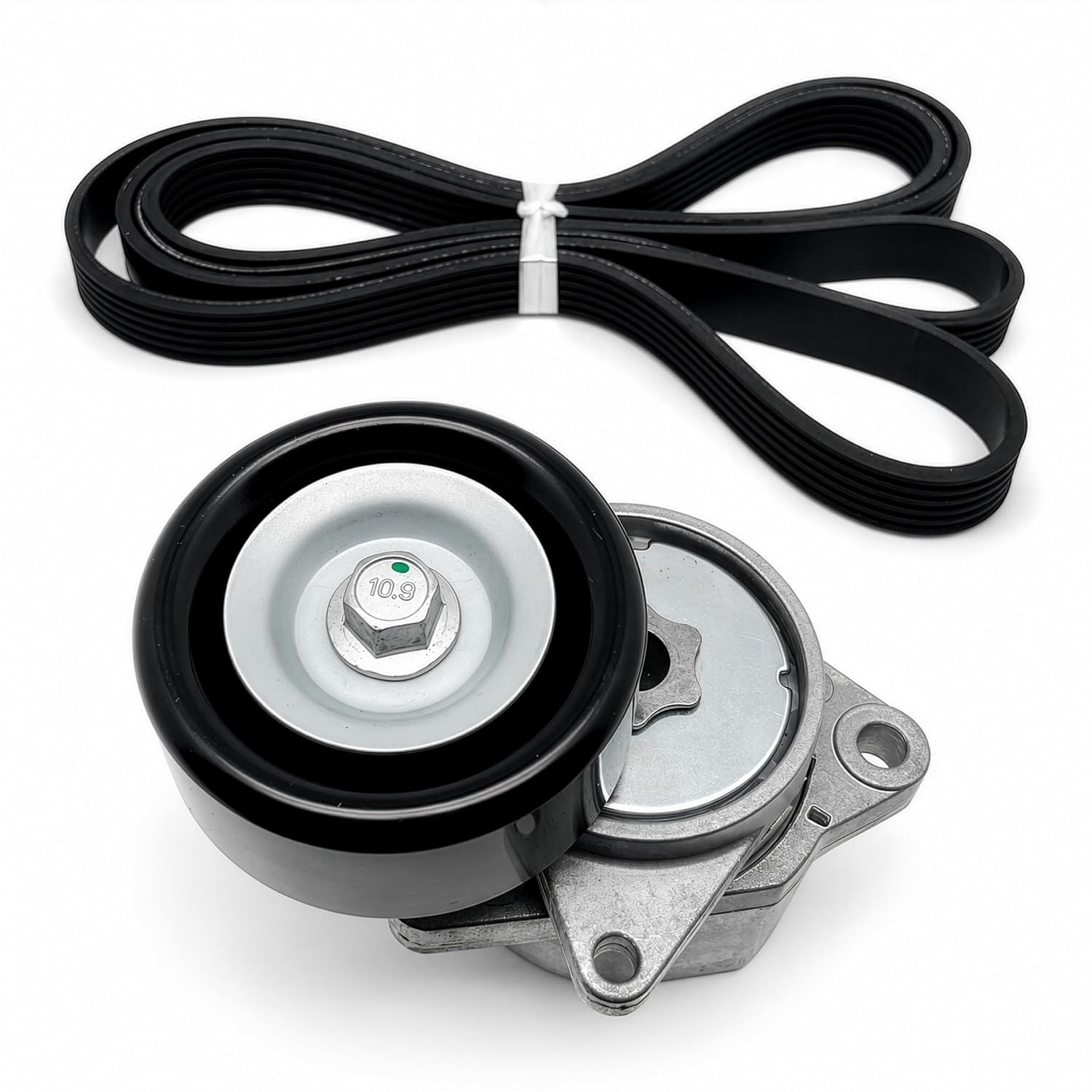 Belt Tensioner with Serpentine Belt and Idler Pulley Compatible with 2008-2013 Nissan Rogue,2014-2015 Rogue Select 2.5L L4 Relacement 38284 36026