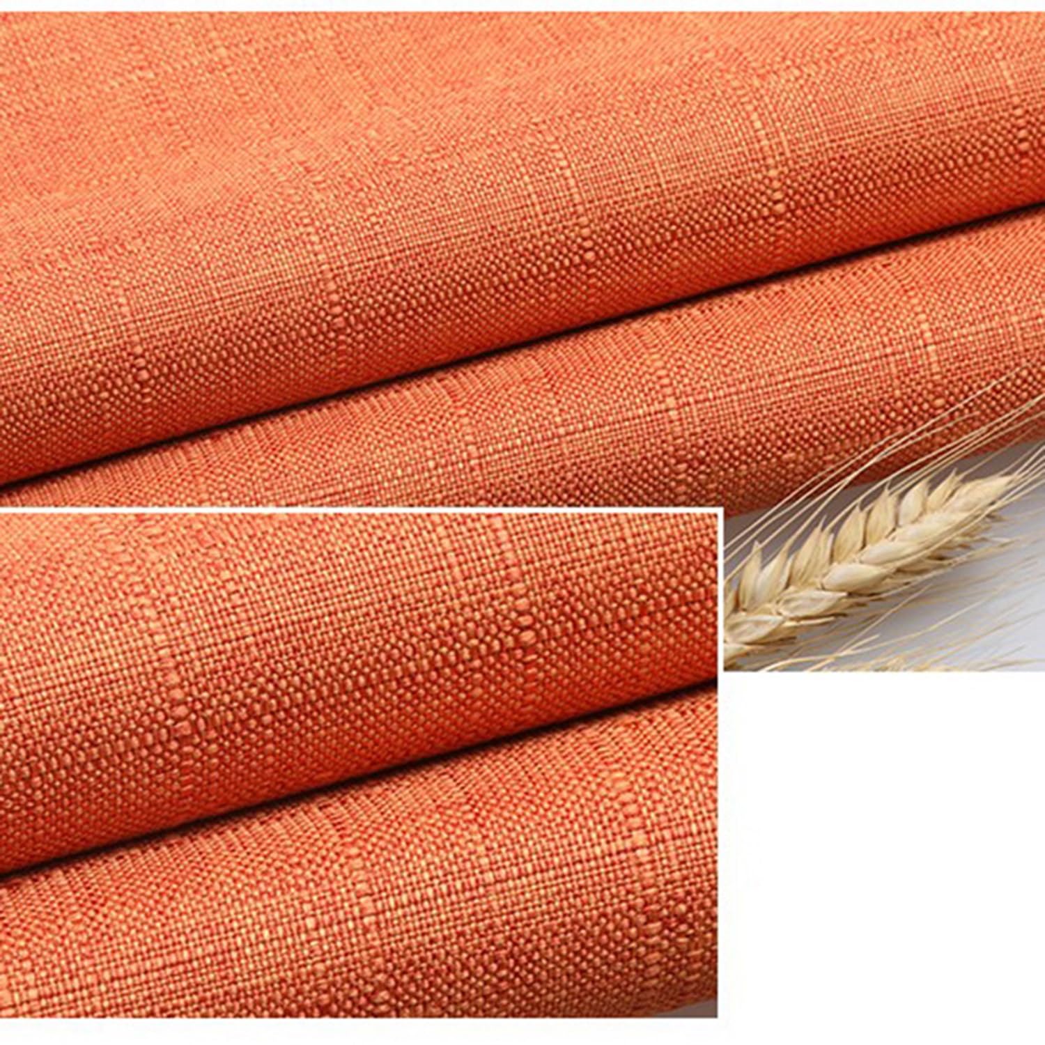 ELYSYSRL Outdoor Bench Cushion Cover 120 x 40 140 x 45 150 x 40 for Long Window Seat with Zipper, Linen Fabric, 5CM Thick, Patio Porch Swing Cushion Covers Replacement Only(Orange,110x40x5cm) — image 1