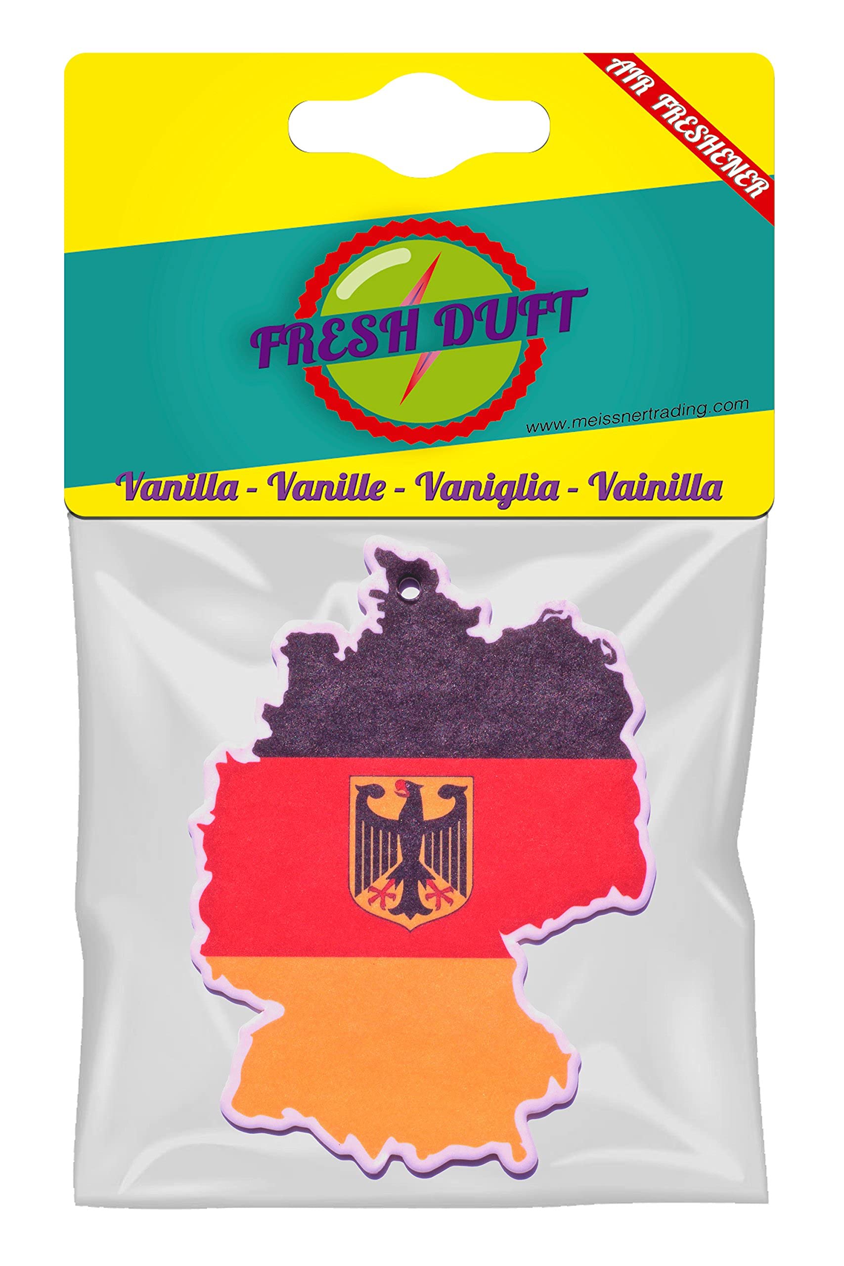 5 Deodoranti Auto A Forma Di Bandiera Della Germania - Profumatori Per Auto Con Vari Odori, 13x7 Cm - 2