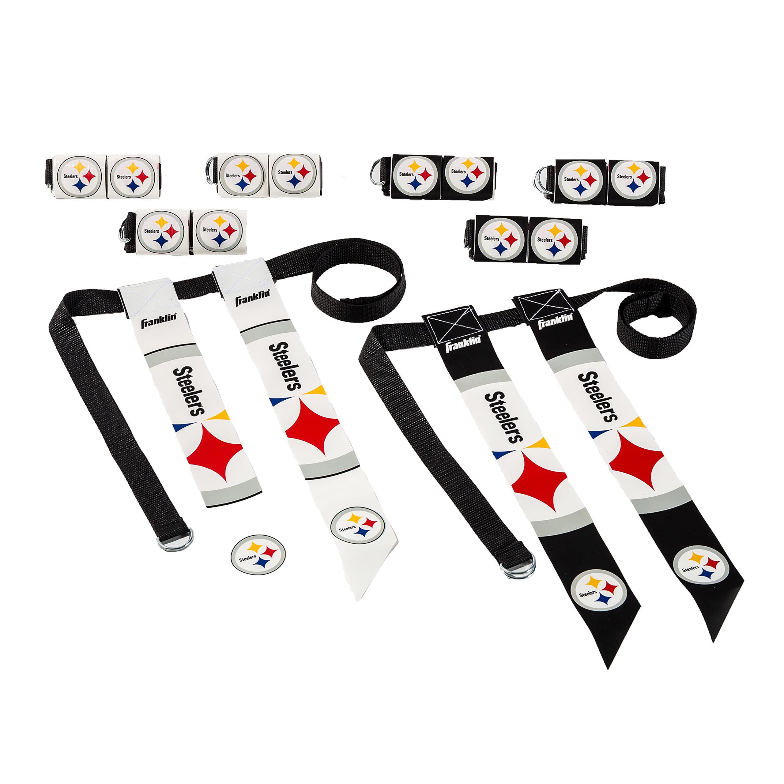 NFL Team Flag Football Sets - Belts + Flags - Kids + Adults - Fits Up to 36" Waist - NFL Licensed