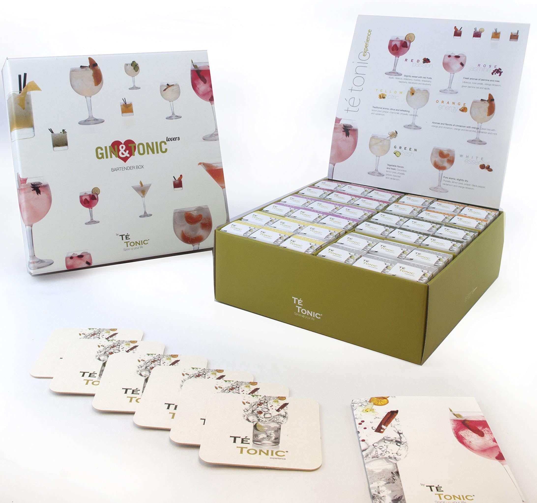 Te Tonic Gin and Tonic Bartender Box – 72 Infusion Bags with 6 Different Flavors of Gin Botanicals/Herbs - Cocktail Infusion Kit for Bars/Restaurants and Hotels