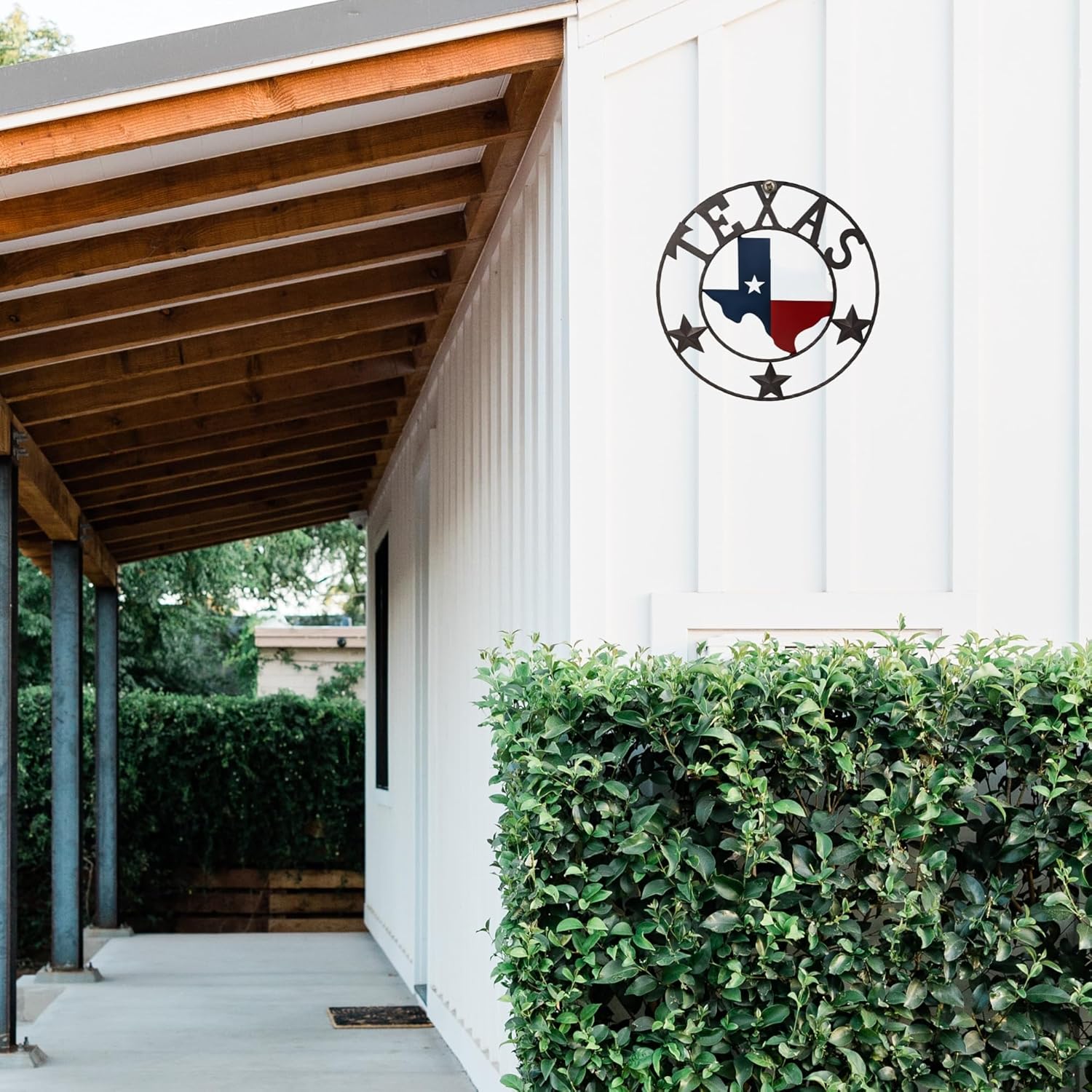 Texas Star Metal Wall Decor – 22" Rustic Lone Star with Texas Map – Western Wall Art for Home or Outdoor – Housewarming or Holiday Gift Idea