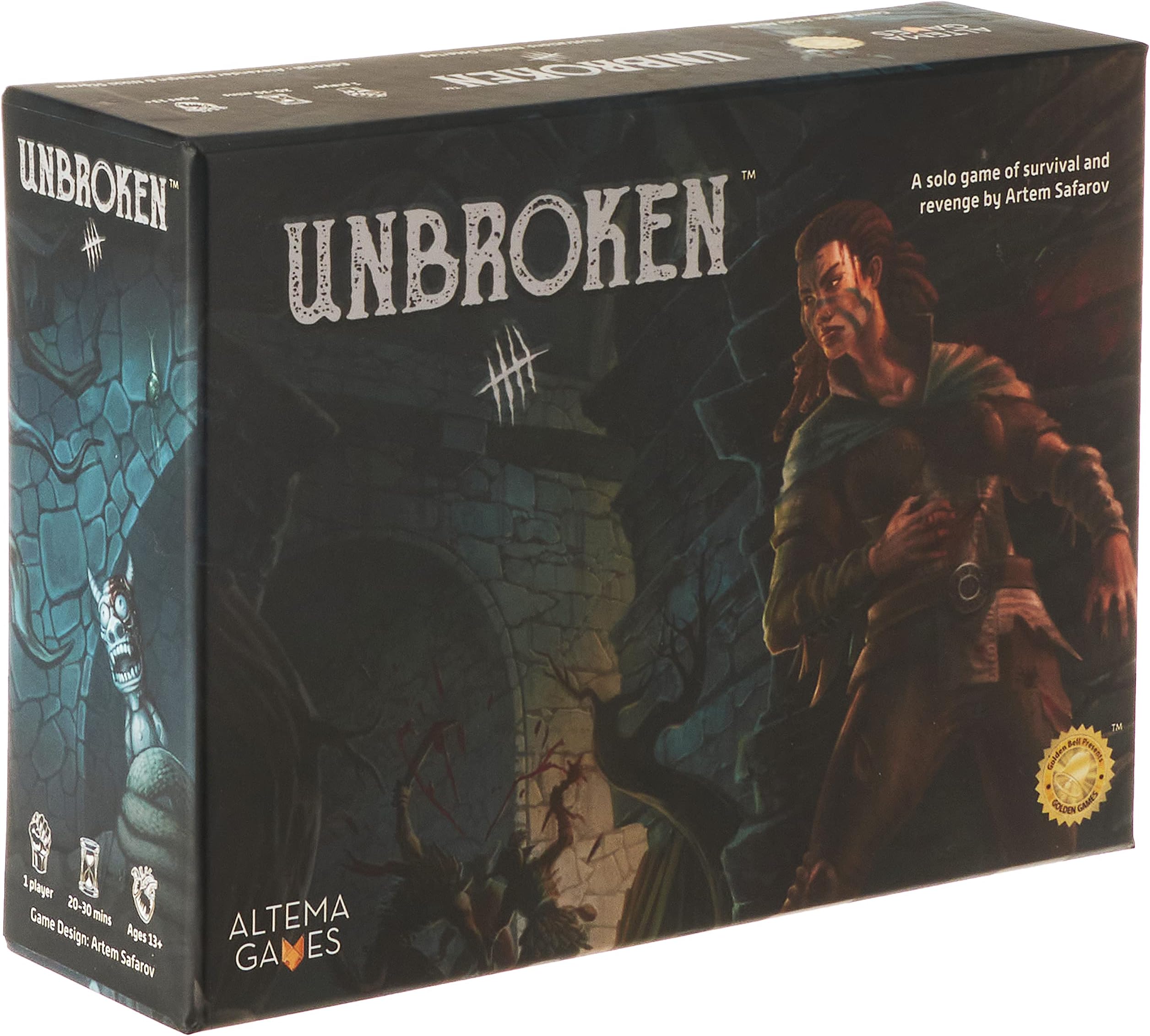 Golden Bell Studios Unbroken: a Solo Game of Survival and Revenge , Black