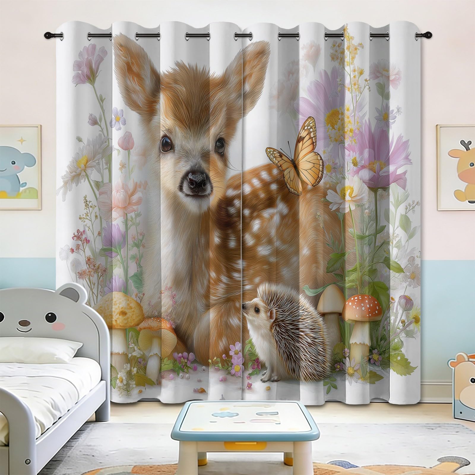 Cortinas opacas con ojales, color azul, 160 x 140 cm, protección térmica, para habitación infantil, estudio, salón, pensión
