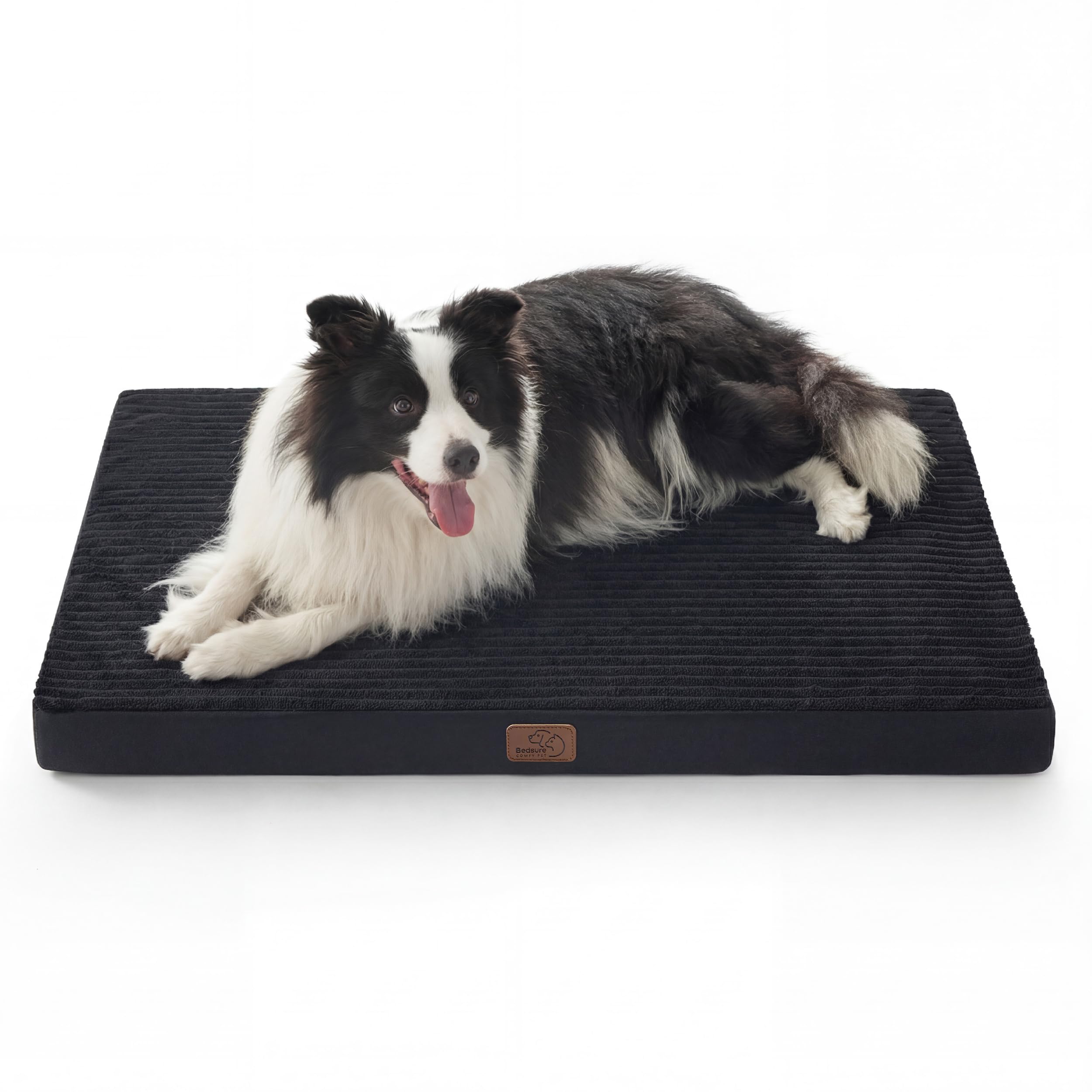 Bedsure ComfyFleece XL Dog Bed for Crate - Extra Large Orthopedic Pet Beds with Removable Washable Cover, NOT Waterproof Egg Crate Foam Mat for Pets Up to 80 lbs, 41"x27"x3.3", Not for Chewers