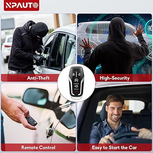 Miniatura 6 de NPAUTO Llavero de repuesto para Ford Mustang/Edge 2015-2017, Fusion 2013-2016, Explorer 2016-2017, Lincoln MKZ MKX MKC, control remoto de entrada