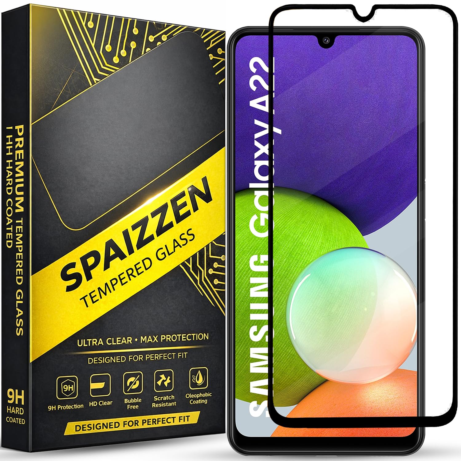 Military-Grade Tempered Glass Screen Protector Compatible for Samsung Galaxy A14 4G / A14 5G with Edge to Edge Coverage and Easy Self Installation kit — Amazon image 14