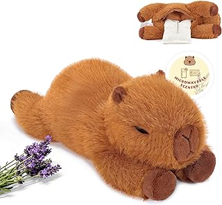 Onsoyours Original Capybara Microwavable Stuffed Animal, Heatable Lavender Scented Capybara Plush for Warmth & Stress Relief - Comfort Plushies Toys for Kids & Adults