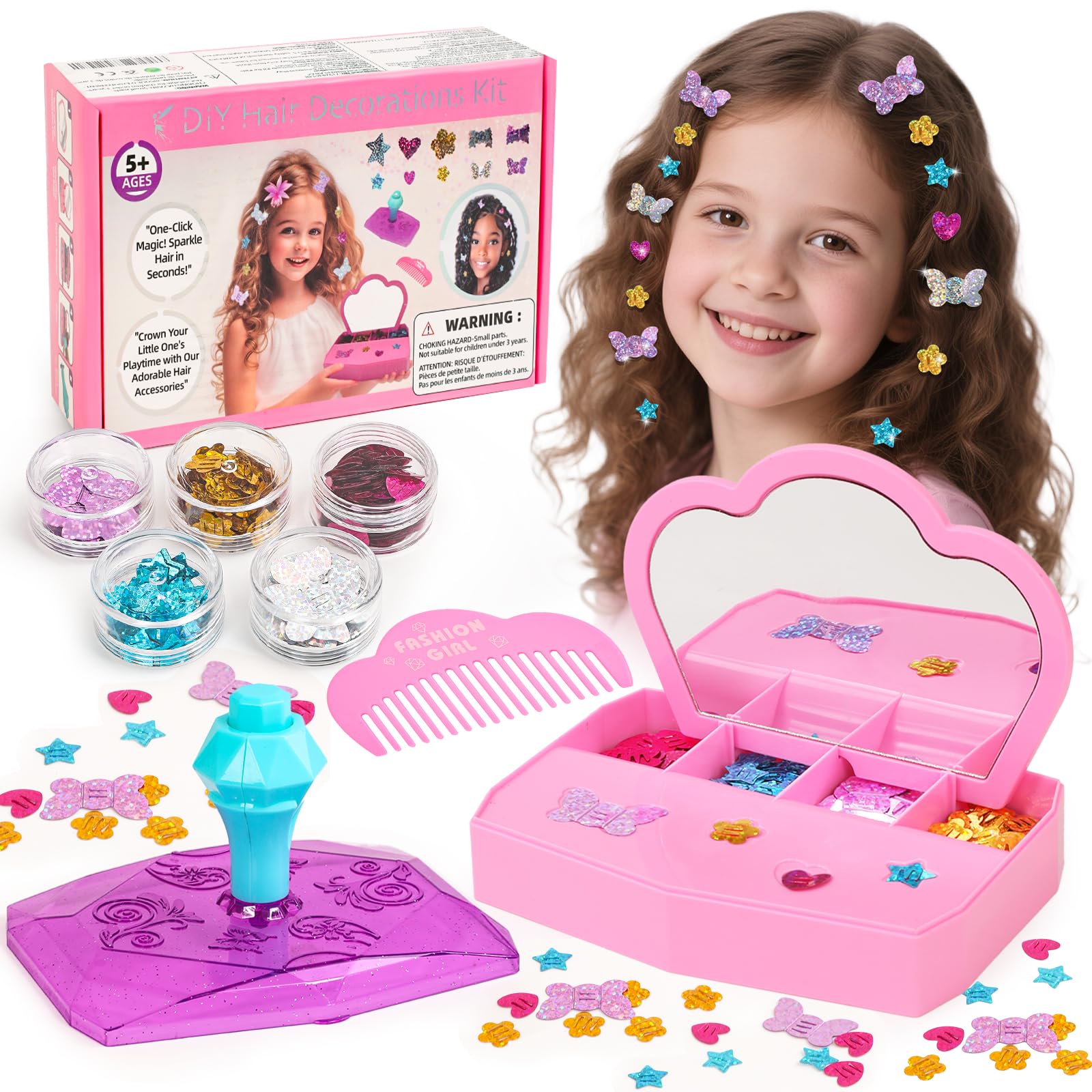 Amazon.com: WooWee Hair Gem Stamper Kit, Sparkling Hair Jewels