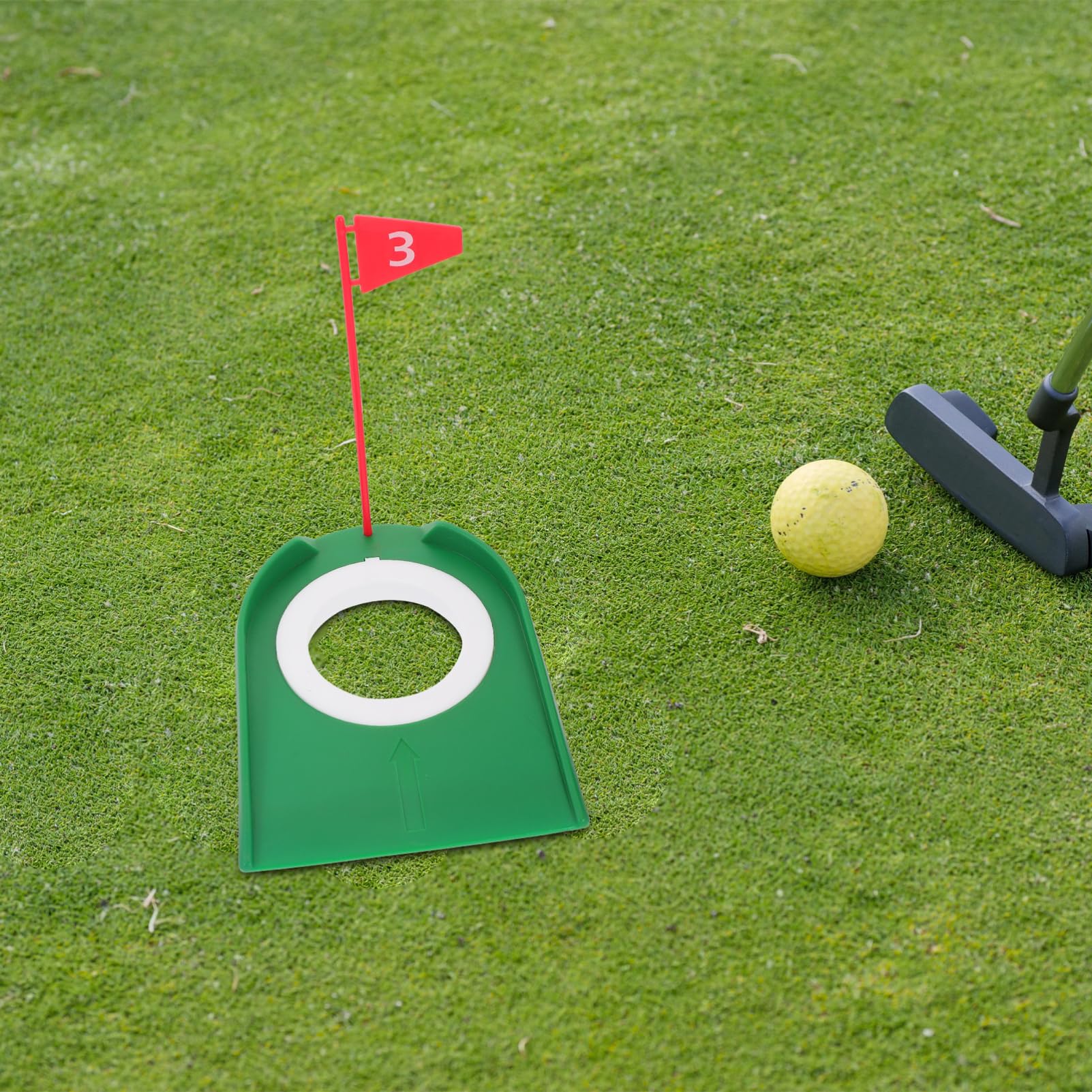 Taza de Práctica de Putting de Golf Desmontable 9 Piezas Abs Rojo
