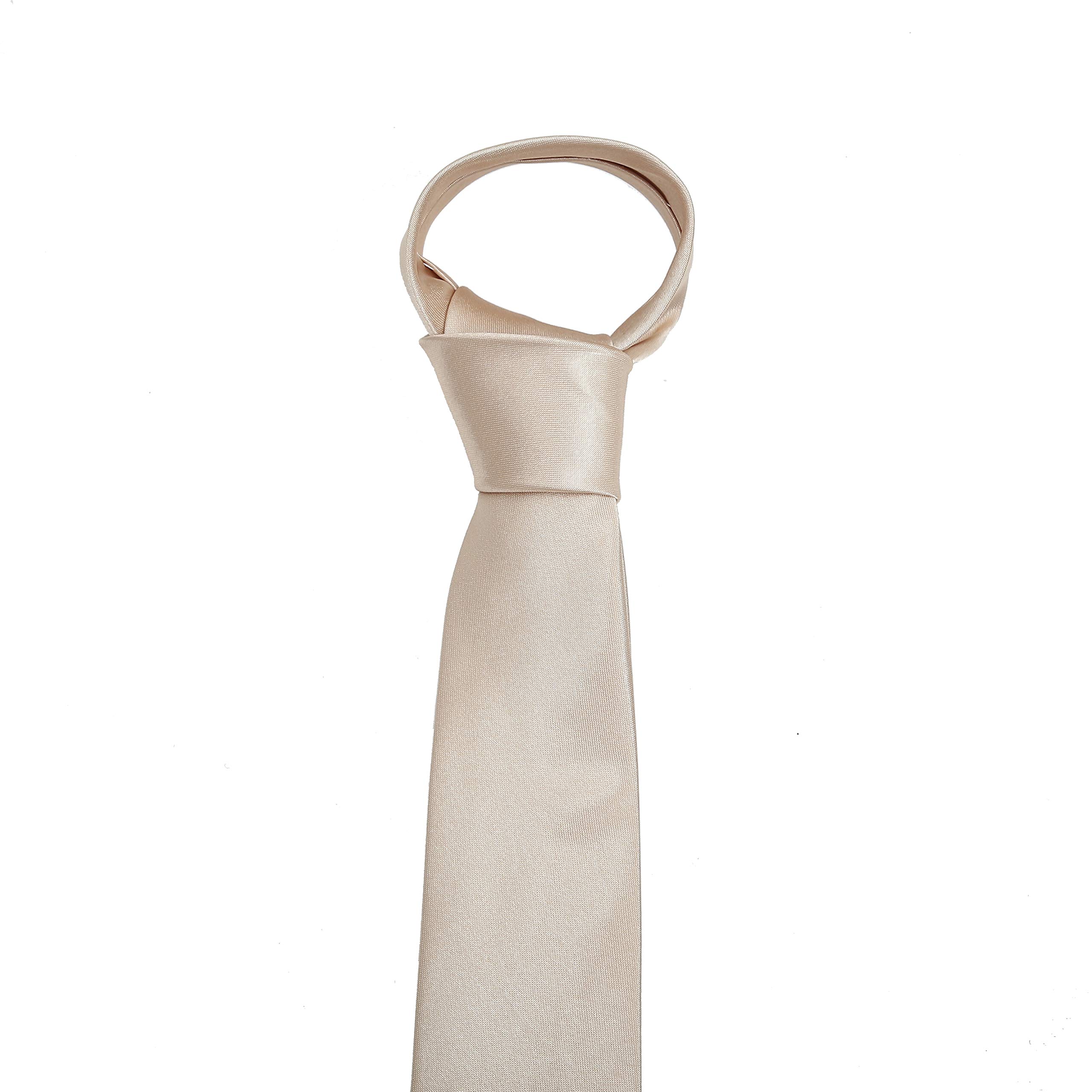 The Tie Company Men's Champagne The Tie Co™ Wide 7.5Cm Plain Satin Tie (Champagne)